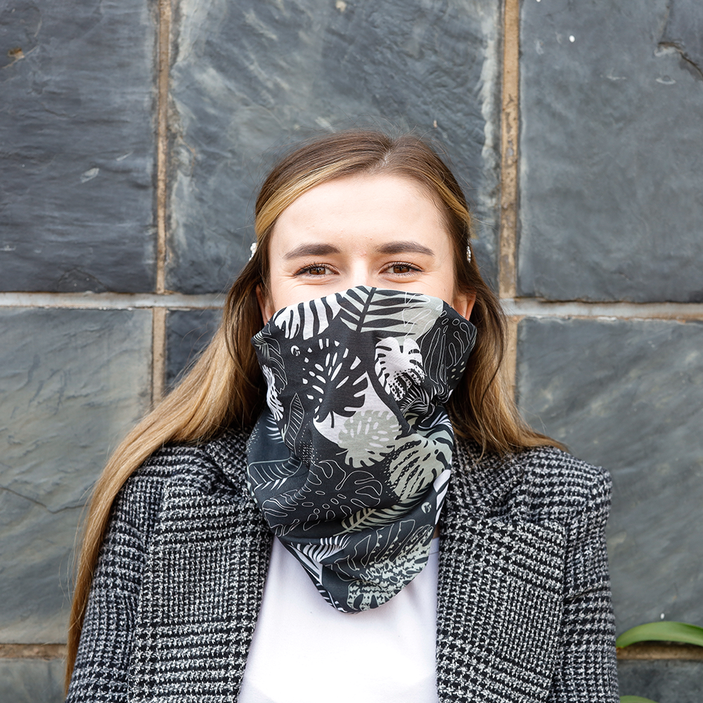 Celebrate Earth with this unique nature-inspired Delicious Mons wrap. Made from breathable material wear it around your neck, face, wrist or head.