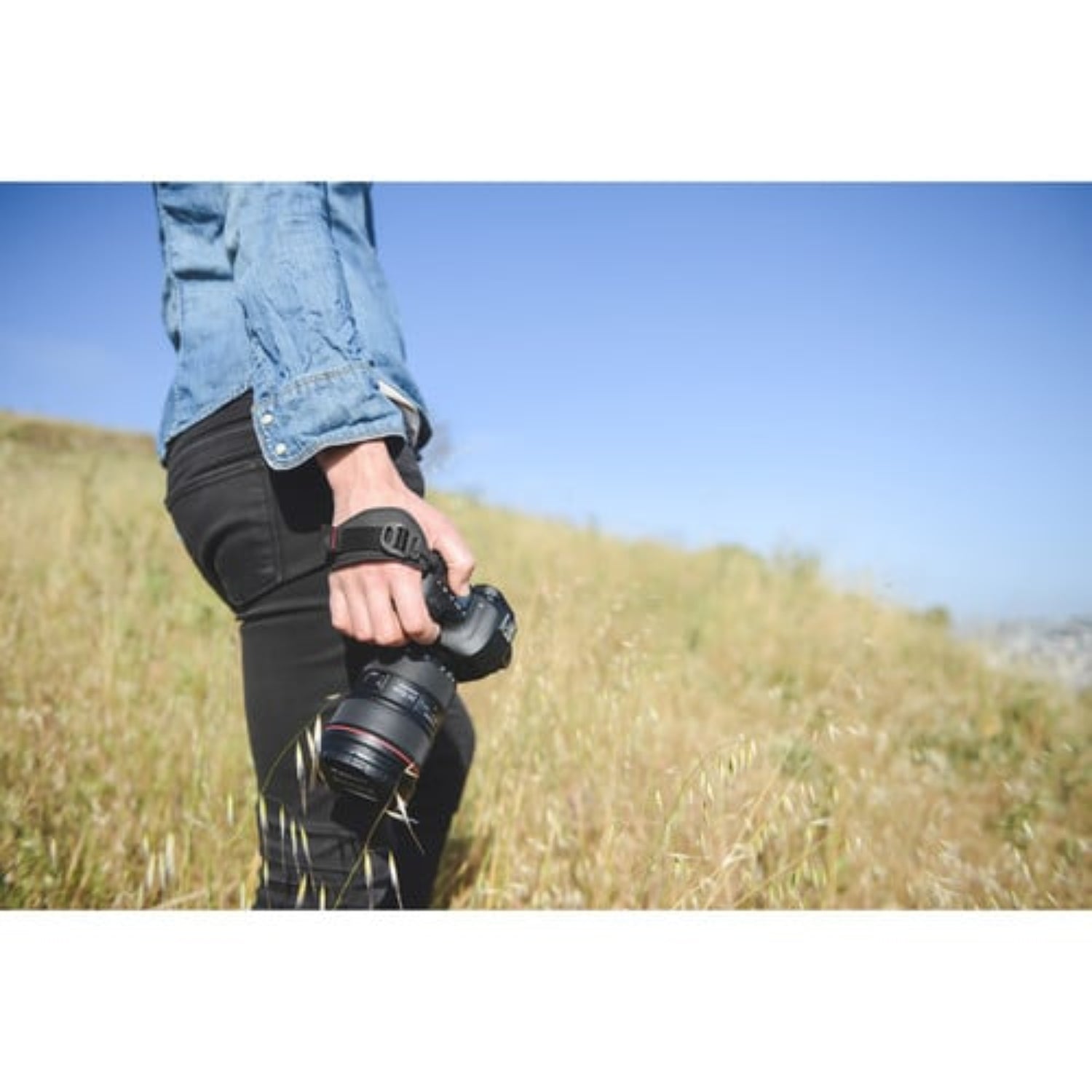 The best camera hand strap, the clutch gives you access to your camera’s controls but quickly cinches down when you need security.