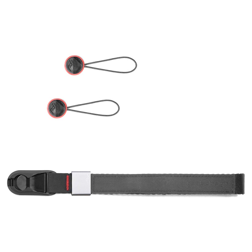The wrist strap conveniently secures your camera or a pair of binoculars to an adjustable wrist strap.