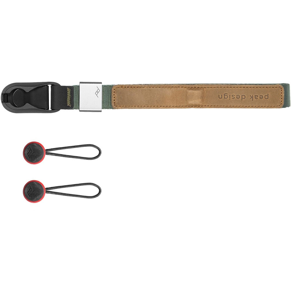 The Peak Design Cuff features a magnetic wrist loop that locks securely, offering a sleek, low-profile way to keep your camera safe from accidental falls.