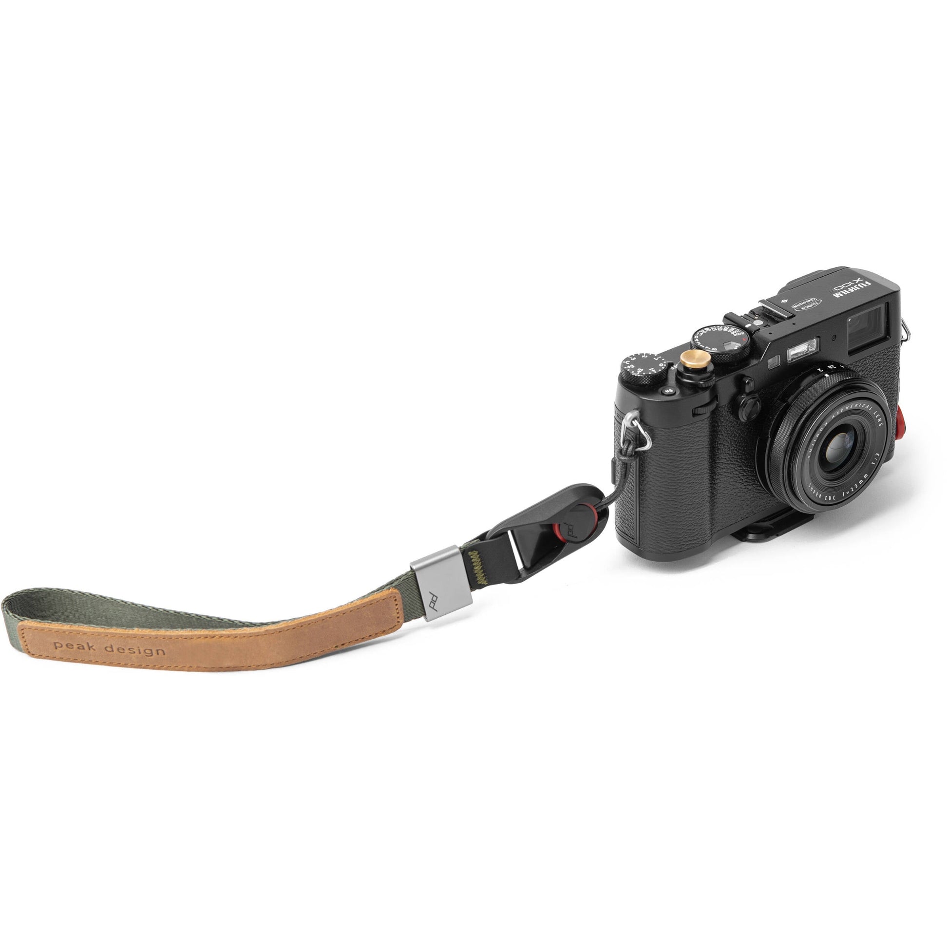 The Peak Design Cuff features a magnetic wrist loop that locks securely, offering a sleek, low-profile way to keep your camera safe from accidental falls.