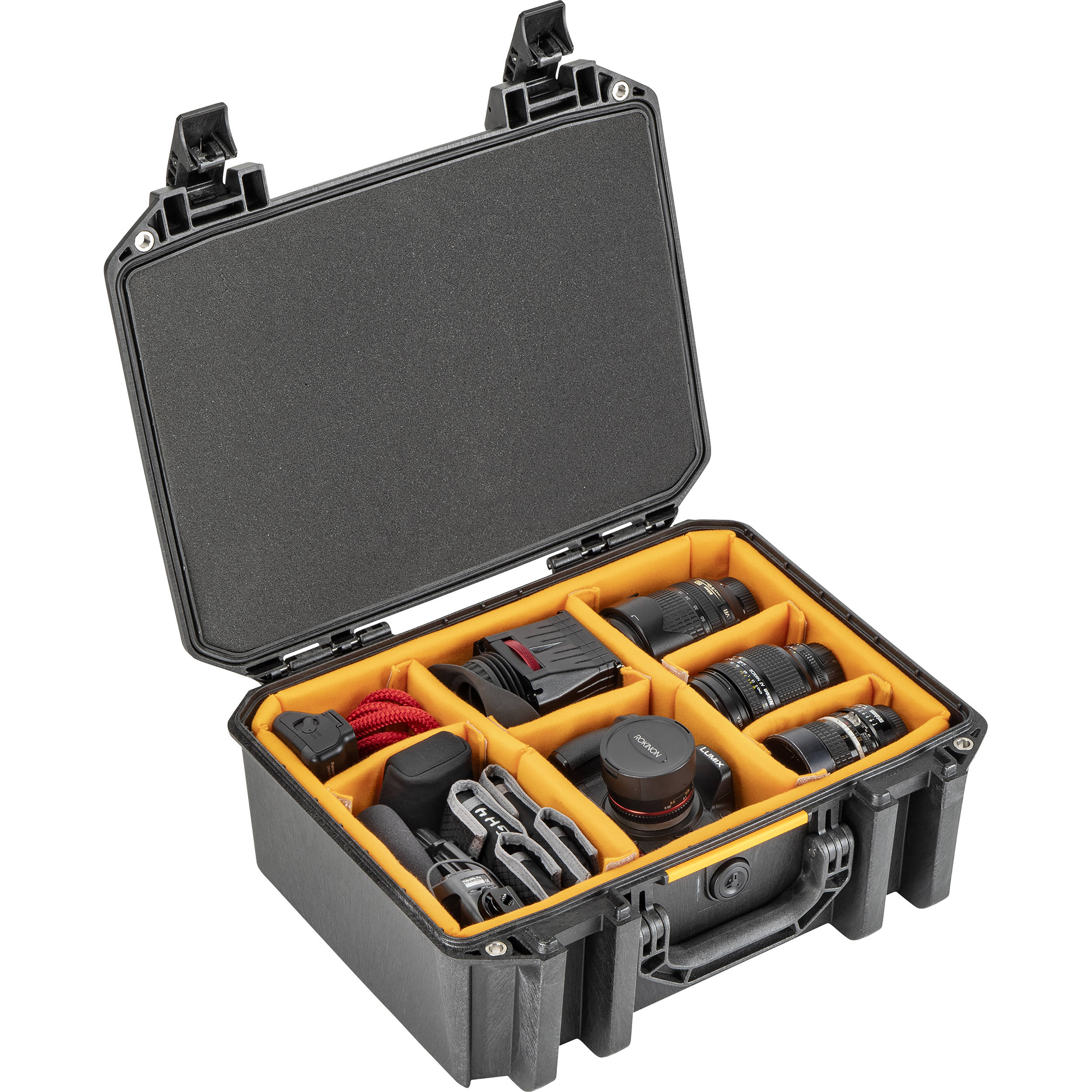 Pelican V300C Vault Equipment Case with padded dividers.