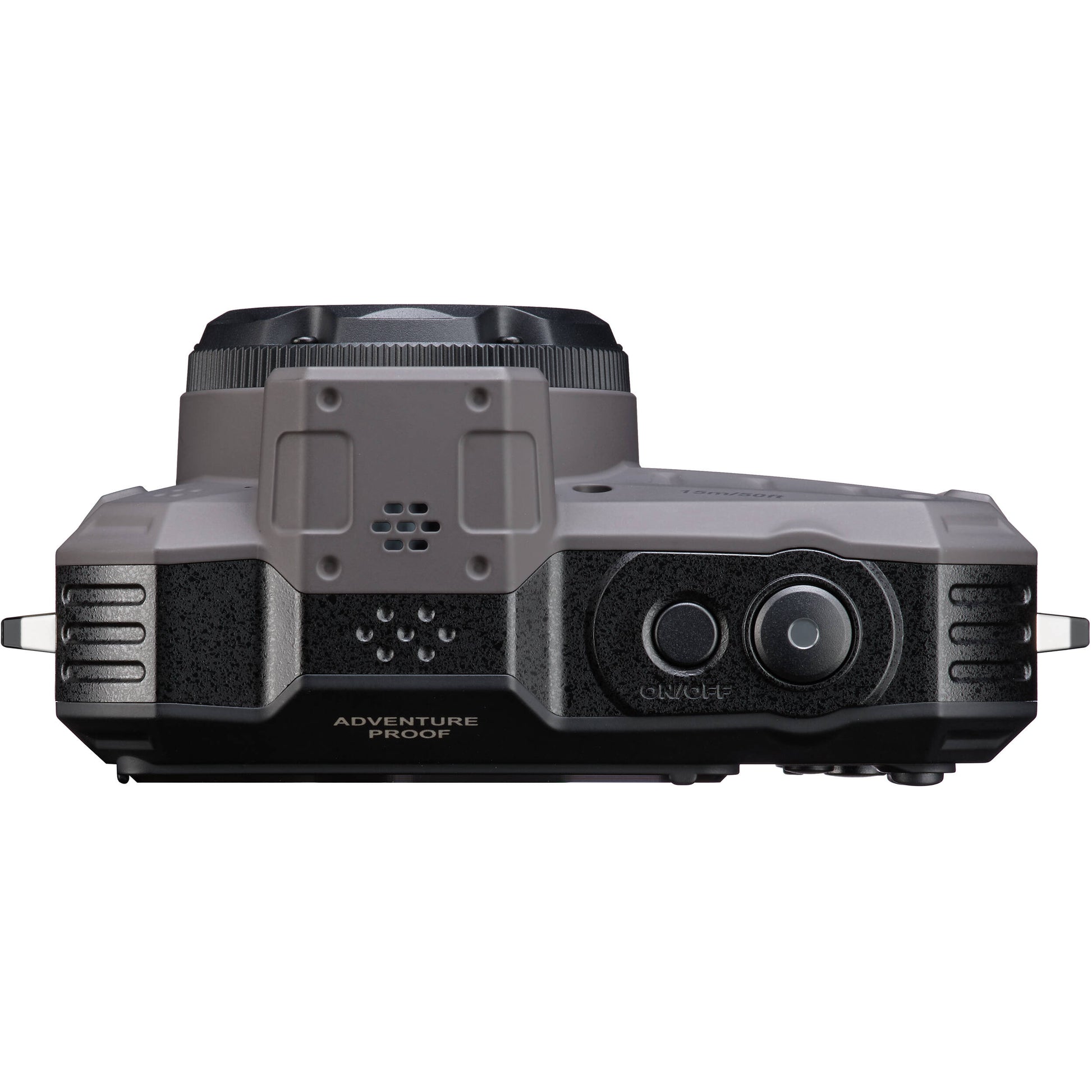 Pentax WG-1000 rugged compact camera in grey, waterproof to 15m, shockproof, with 16.35MP sensor and 4x optical zoom.