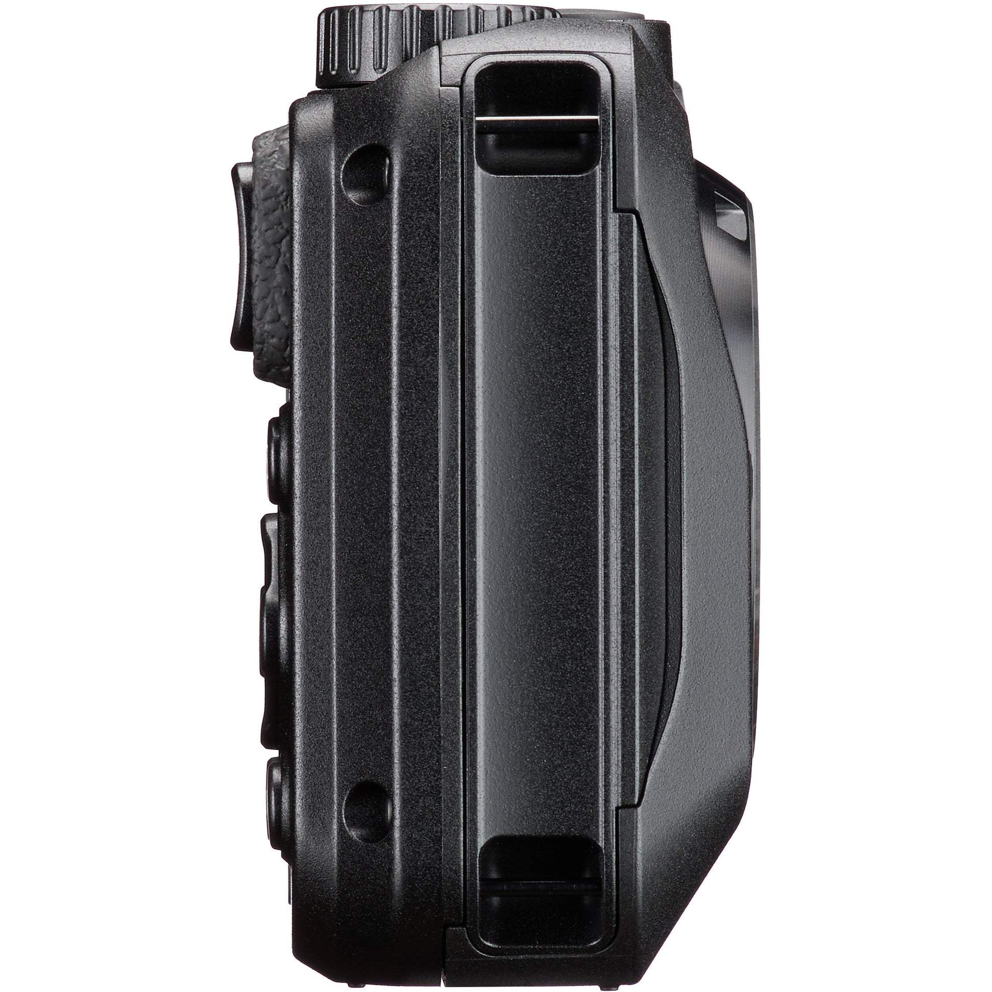 Pentax WG-8 rugged waterproof camera in black with 20MP sensor, 5x optical zoom, 4K video, and durable build for outdoor use.