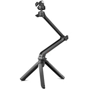 PGYTECH CapLock MantisPod Z tripod with 3-section arm, ball head with 360° rotation and 86° tilt, supports up to 1kg, and converts to handheld camera grip with five shooting modes.