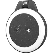 PGYTECH MagGlow Phone Fill Light in black with 34 high-brightness LEDs, built-in 300mAh battery for 30 minutes run time, 290° rotatable hinge, and Type-C charging.