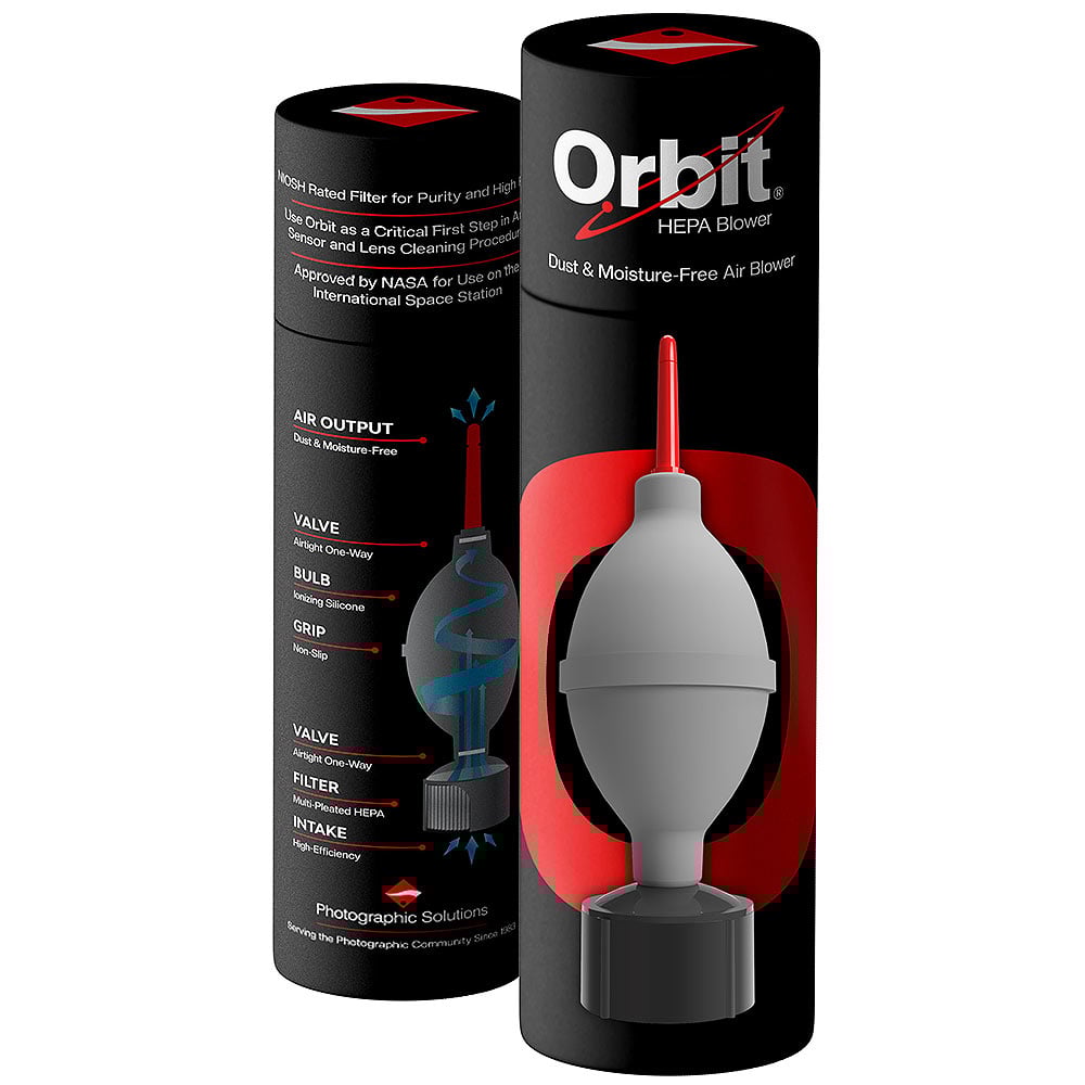 Orbit HEPA Blower packaging on a white background