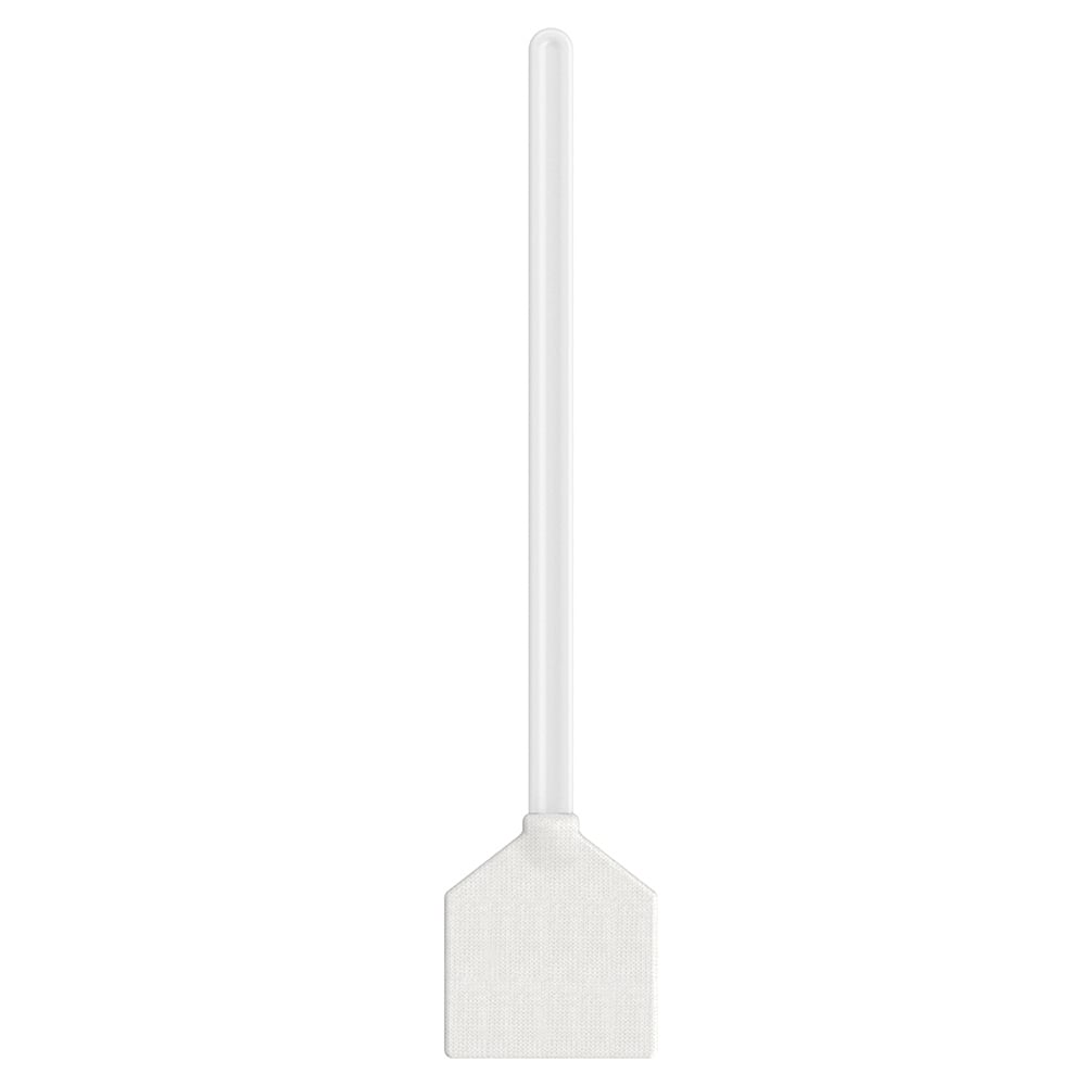 White plastic spatula on a white background