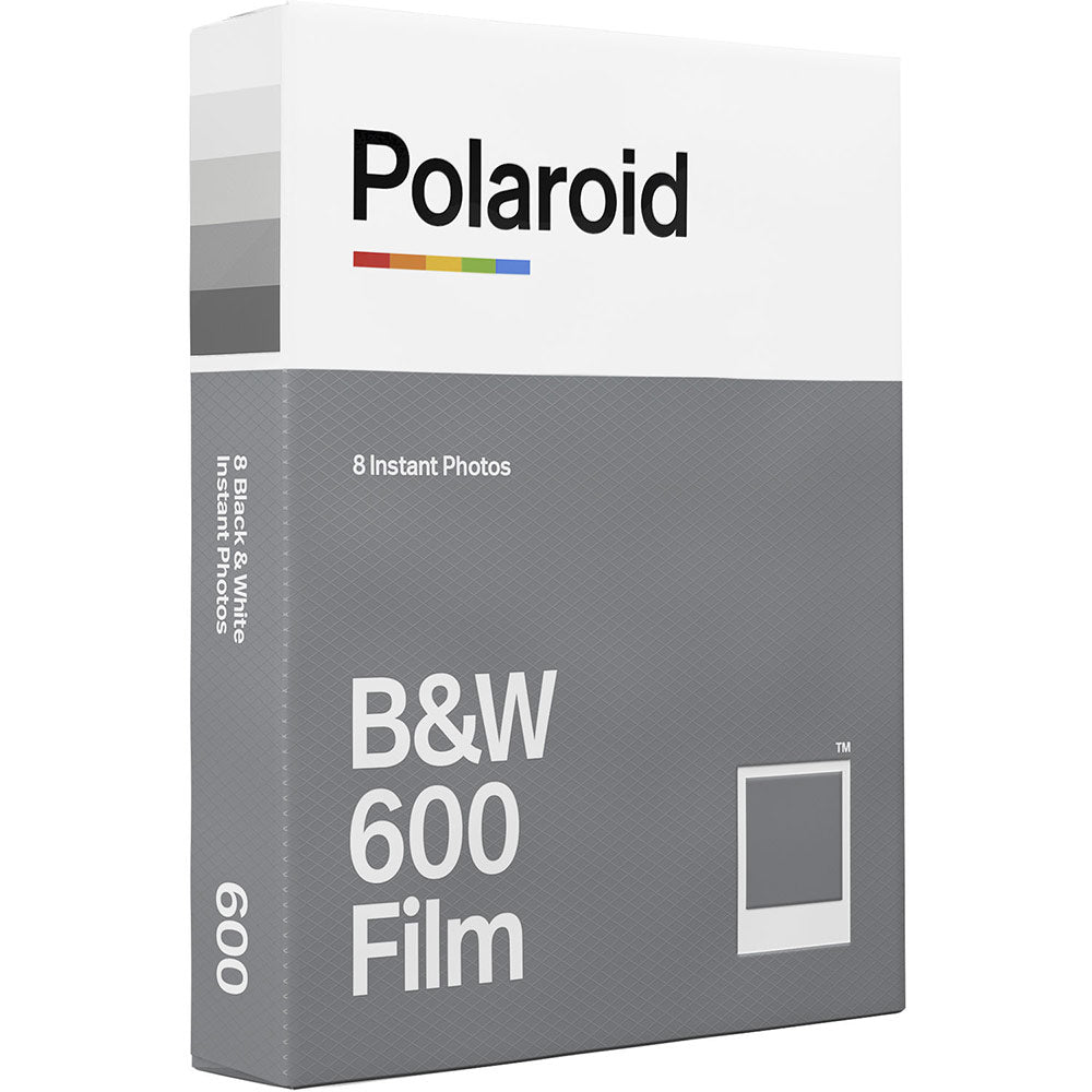 Polaroid B&W 600 Film packaging on a white background