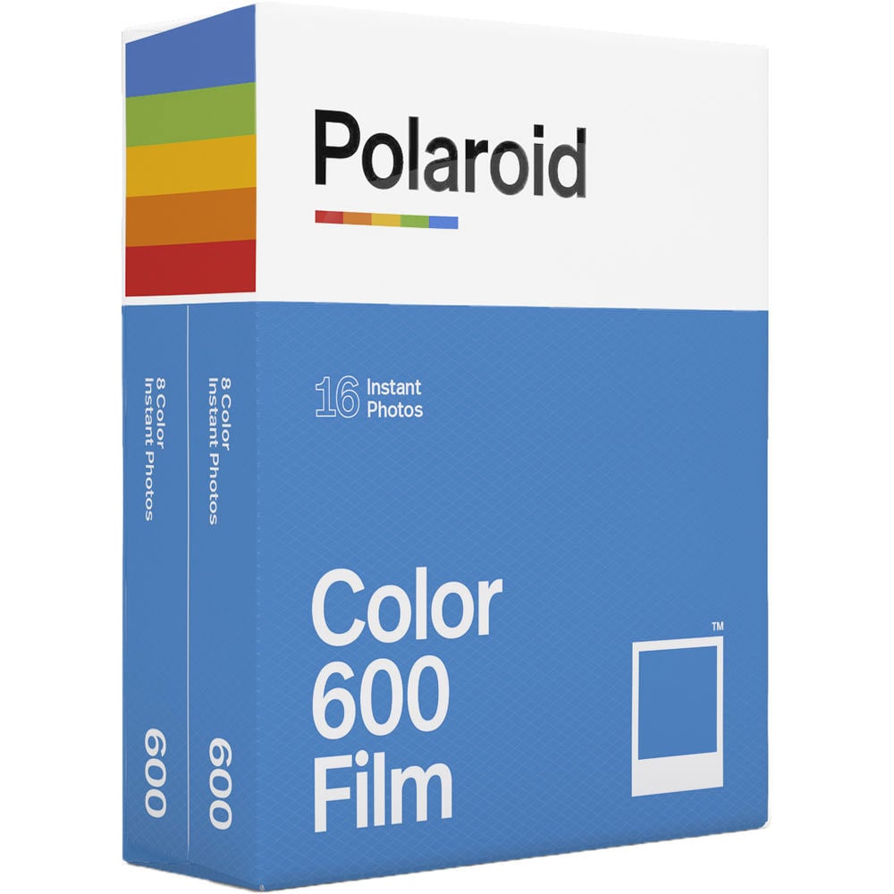 Polaroid Colour 600 Instant Film – double pack of instant film with classic white borders and rich colour tones, compatible with Polaroid 600 and i-Type cameras.