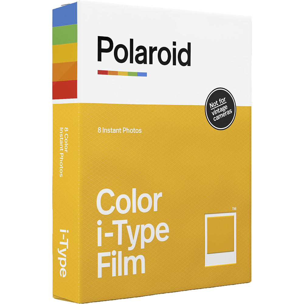 Polaroid Color i-Type Film packaging on a white background