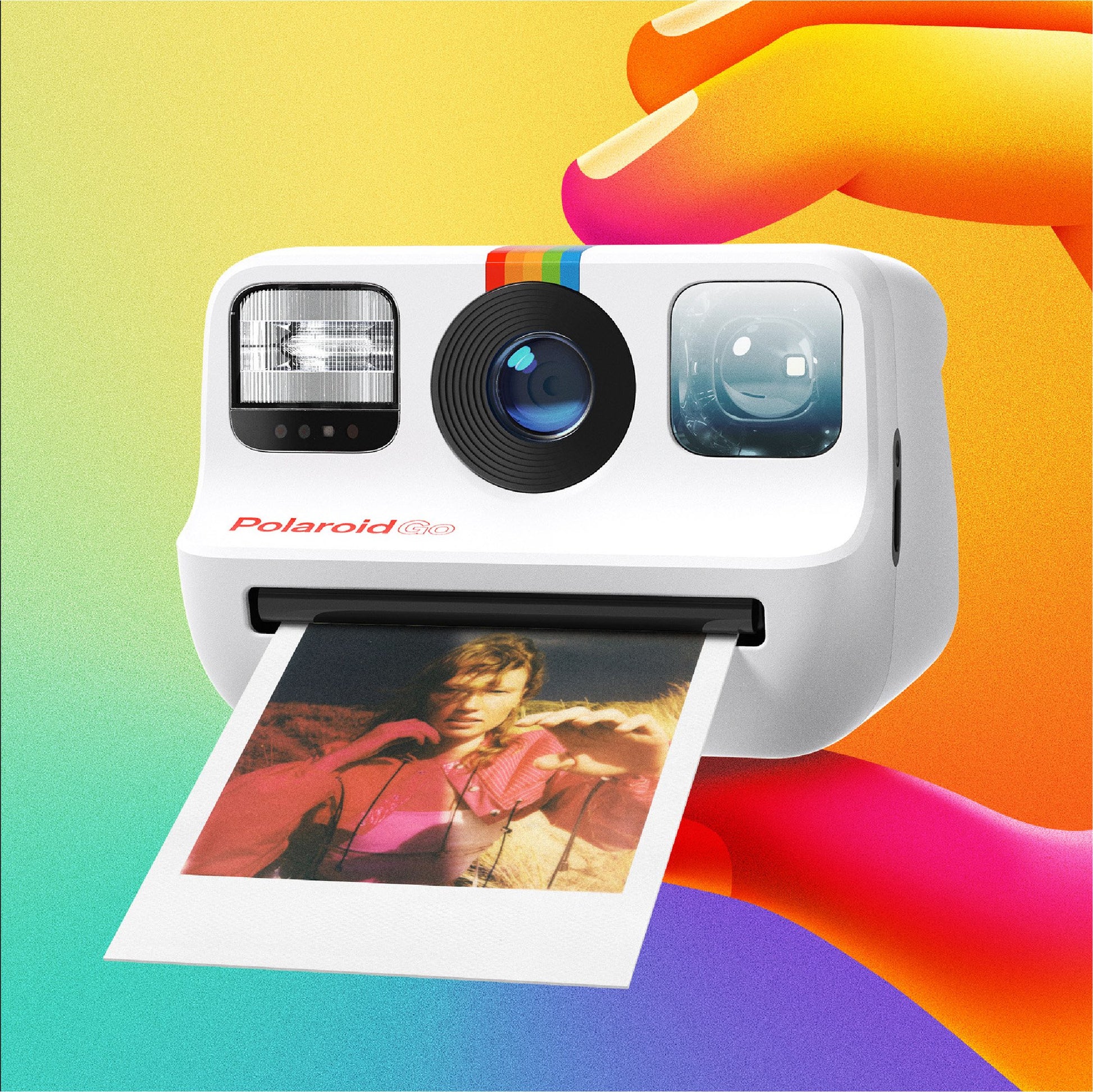 Polaroid Go Colour Film 48 exposures pack with 3 double packs, glossy white frames, ISO 640, 66.6 x 53.9mm format, and 10-15 minutes development time for Polaroid Go camera.