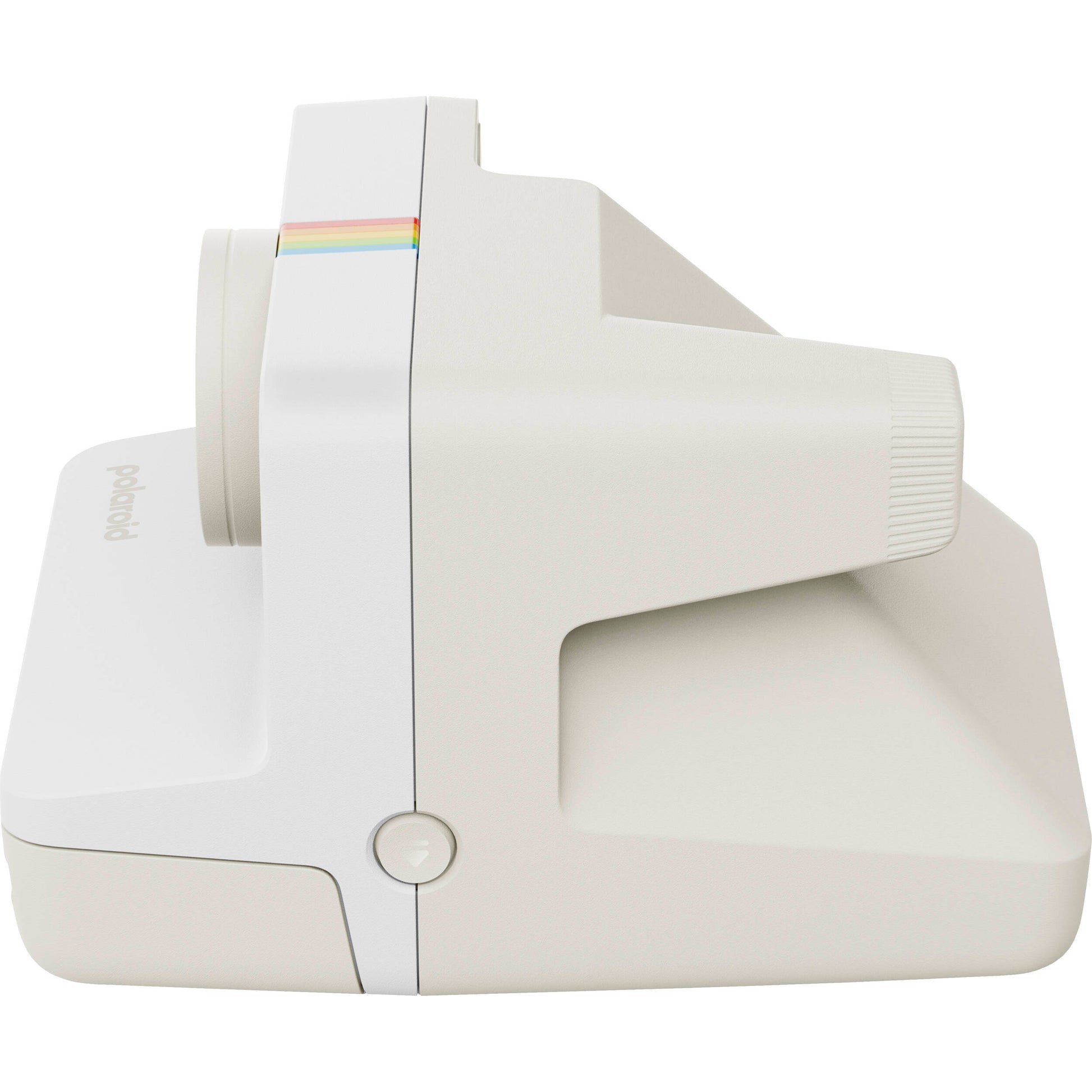 Polaroid Now+ Generation 3 Starter Set in white with upgraded two-lens autofocus, six apertures from f/11 to f/64, Bluetooth app control for remote shutter and manual modes, self-timer, double exposure, built-in flash, USB-C rechargeable battery, and made with 40% recycled materials."
