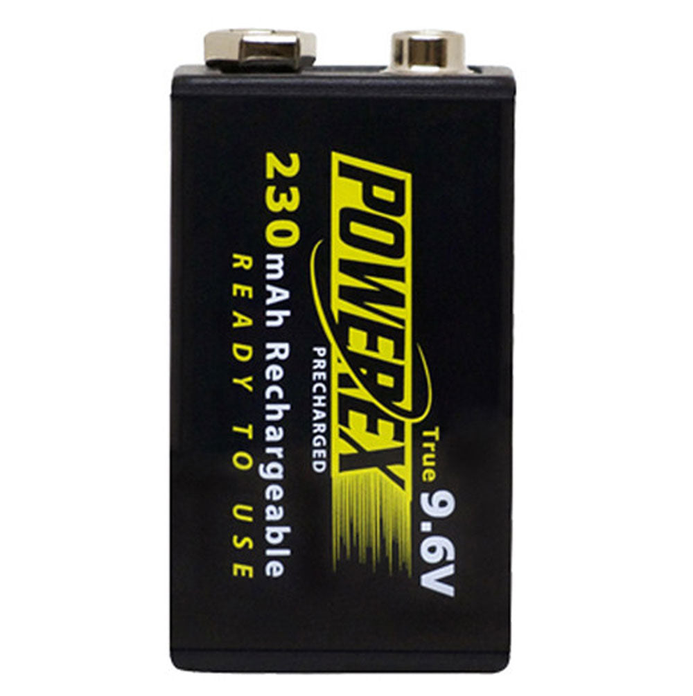 Powerex Precharged Rechargeable NiMH Battery outperforms a standard 9V battery due to its slightly higher voltage. Buy camera batteries in South Africa.