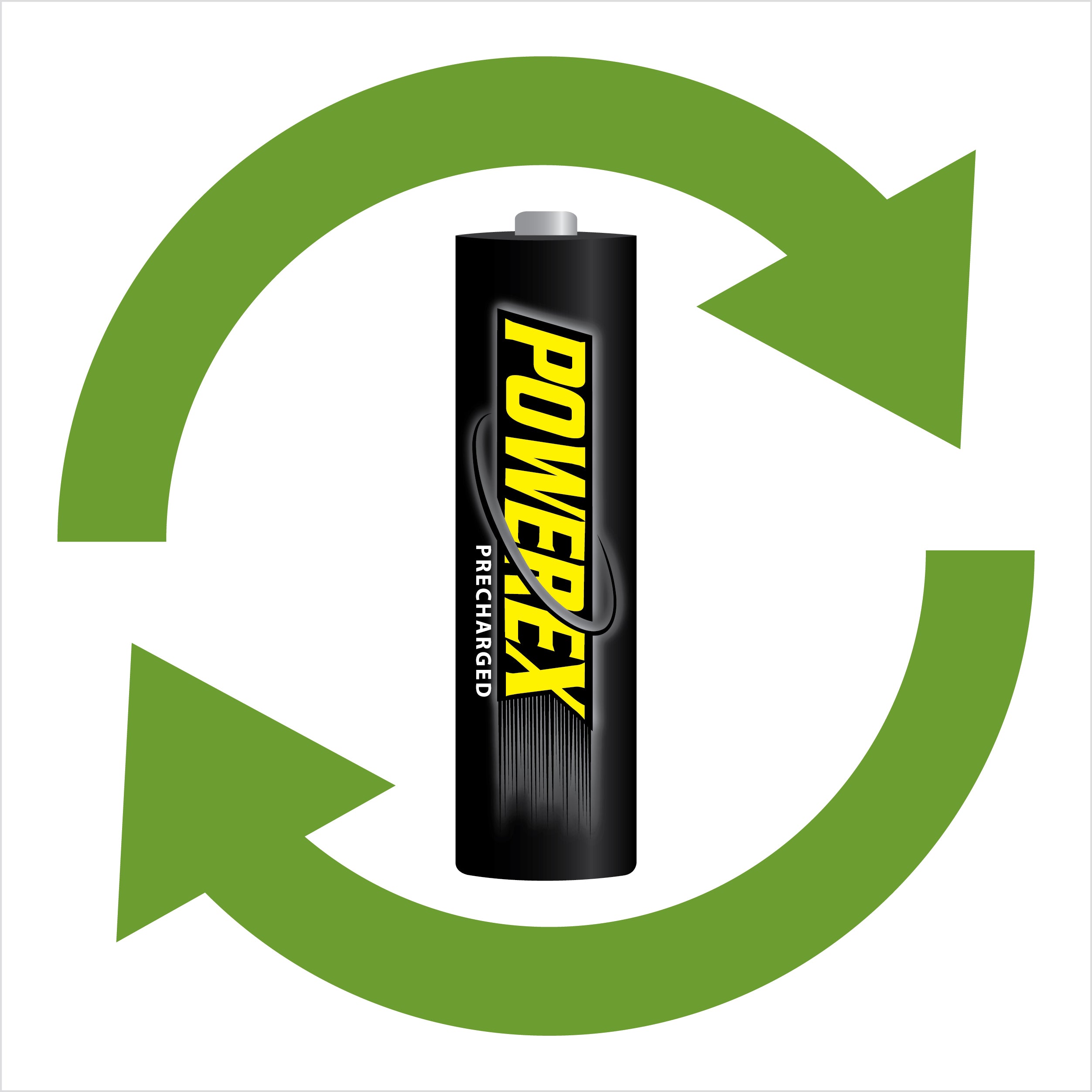Powerex 4-pack AAA 1.2V 2600mAh rechargeable NiMH batteries, precharged and ready to use.