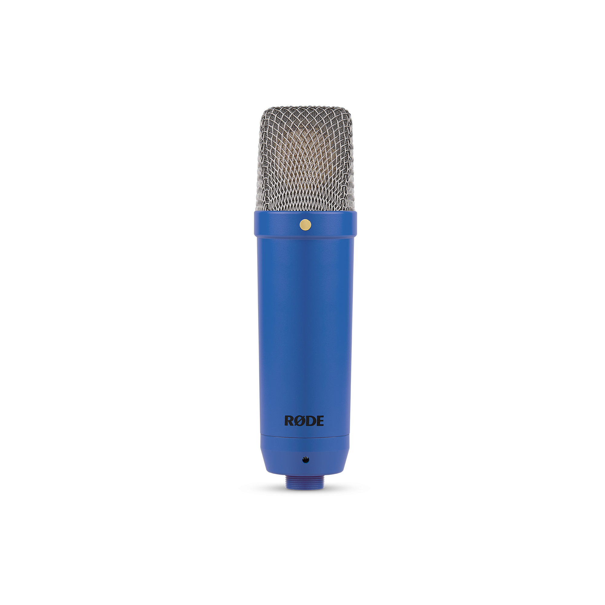 The iconic RODE NT1 large-diaphragm studio condenser microphone delivers rich bass, detailed midrange, and clear highs.