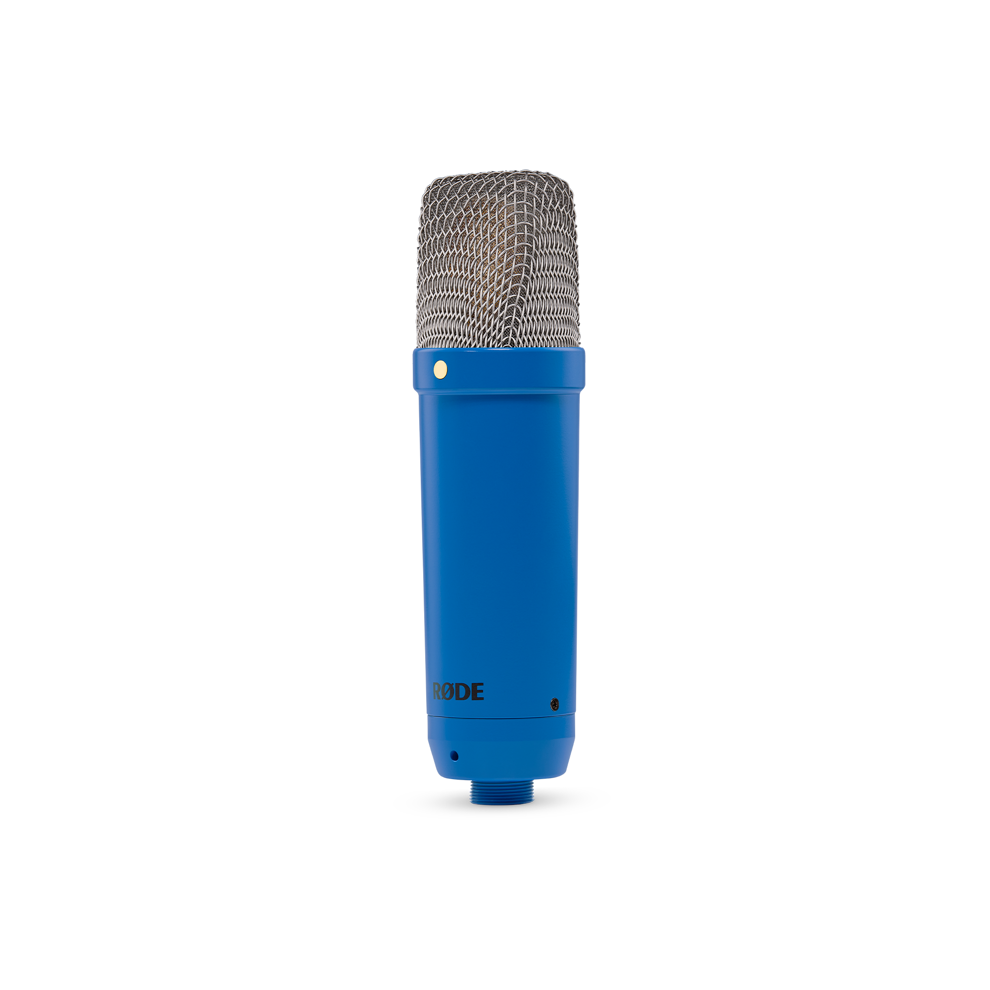 The iconic RODE NT1 large-diaphragm studio condenser microphone delivers rich bass, detailed midrange, and clear highs.