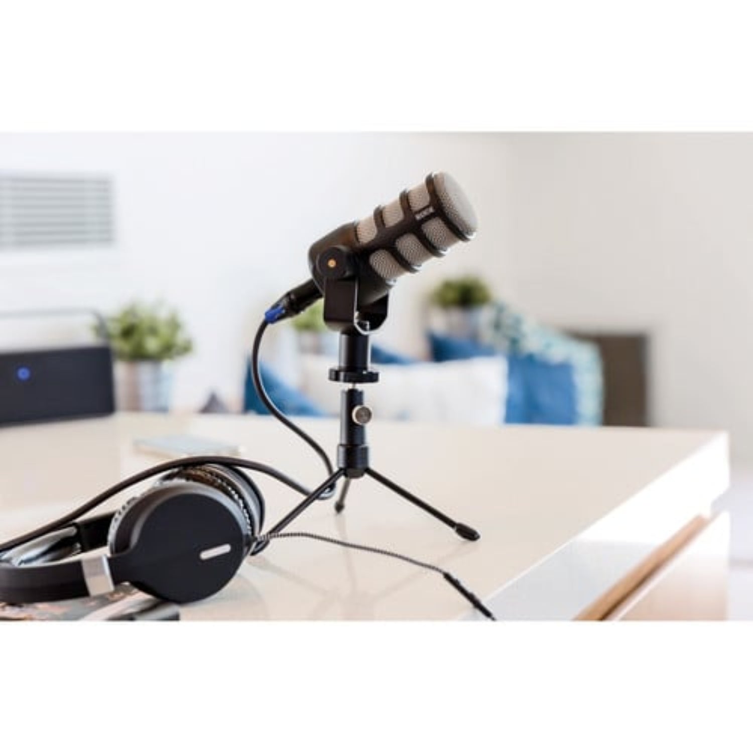 The RODE PodMic is a dynamic XLR microphone optimised for speech and broadcast, making it ideal for podcasting at home or the office.
