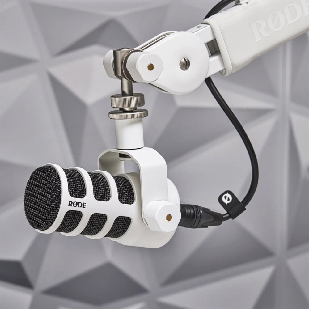 The RODE PodMic is a broadcast-quality dynamic microphone that features a rich, balanced sound and internal pop filter.