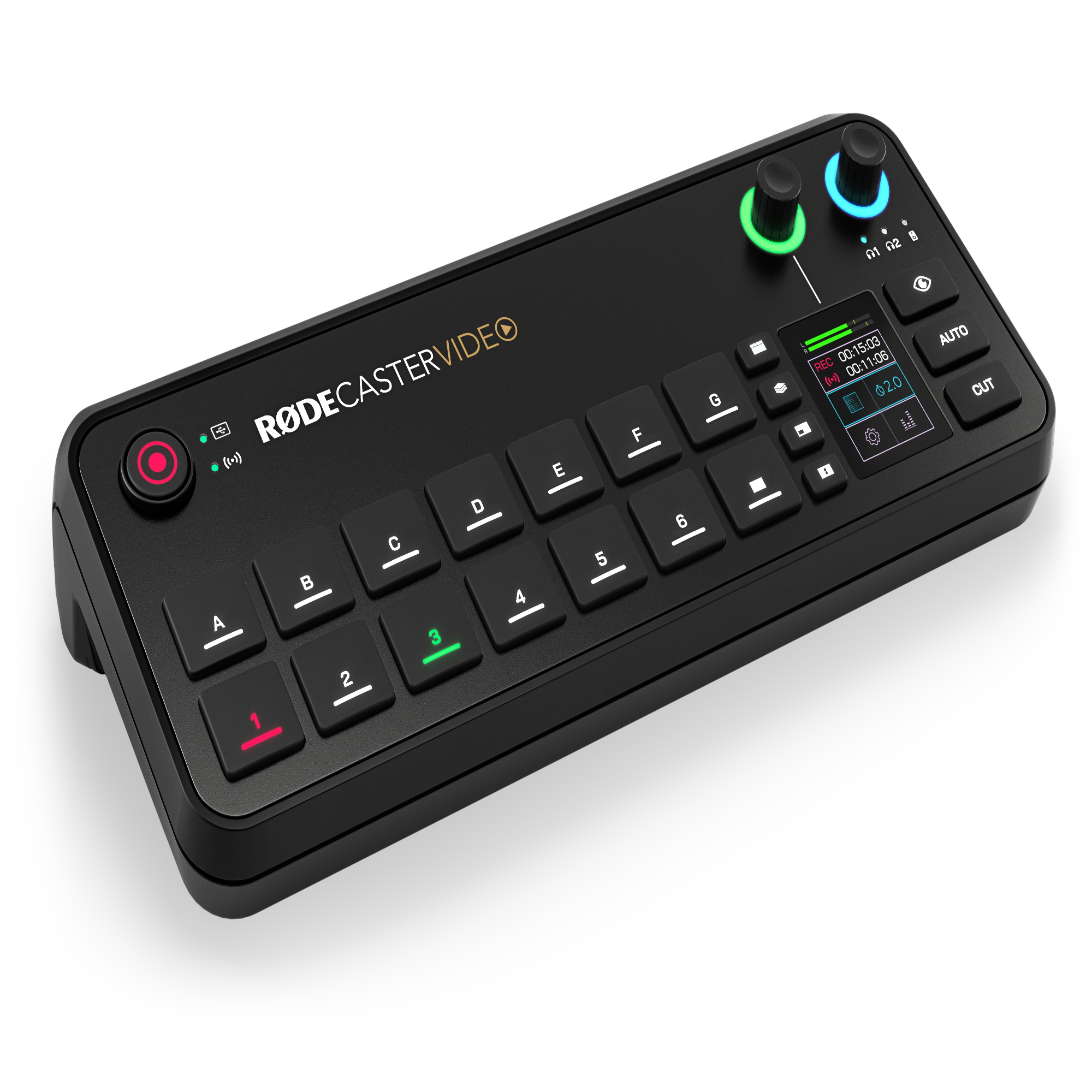 The RODECaster Video is an compact console for video switching, recording, and audio production, it supports up to six video sources with intuitive controls.