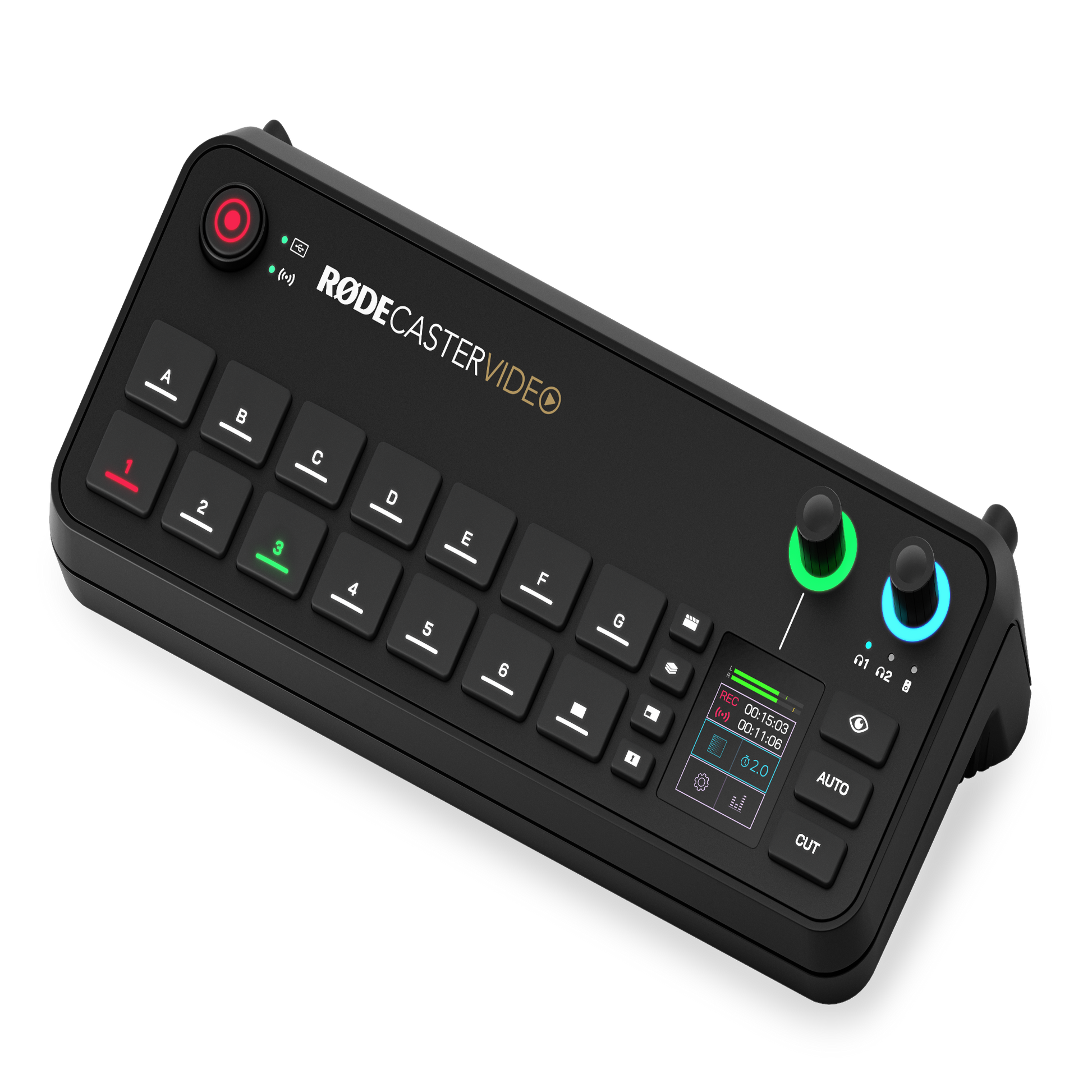 The RODECaster Video is an compact console for video switching, recording, and audio production, it supports up to six video sources with intuitive controls.