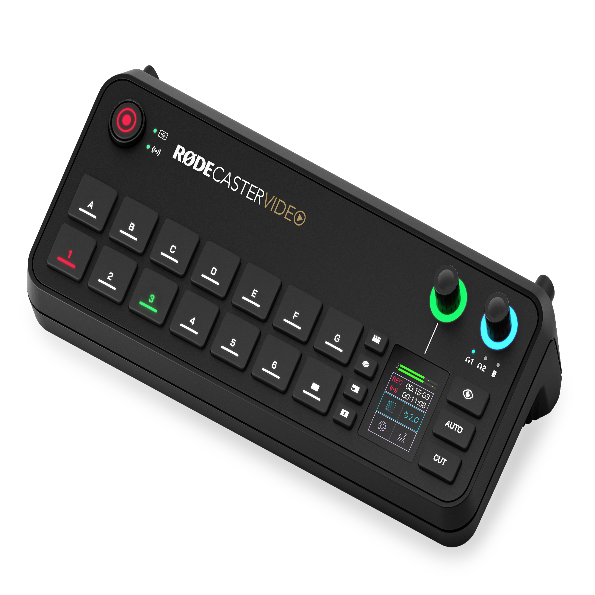 The RODECaster Video is an compact console for video switching, recording, and audio production, it supports up to six video sources with intuitive controls.