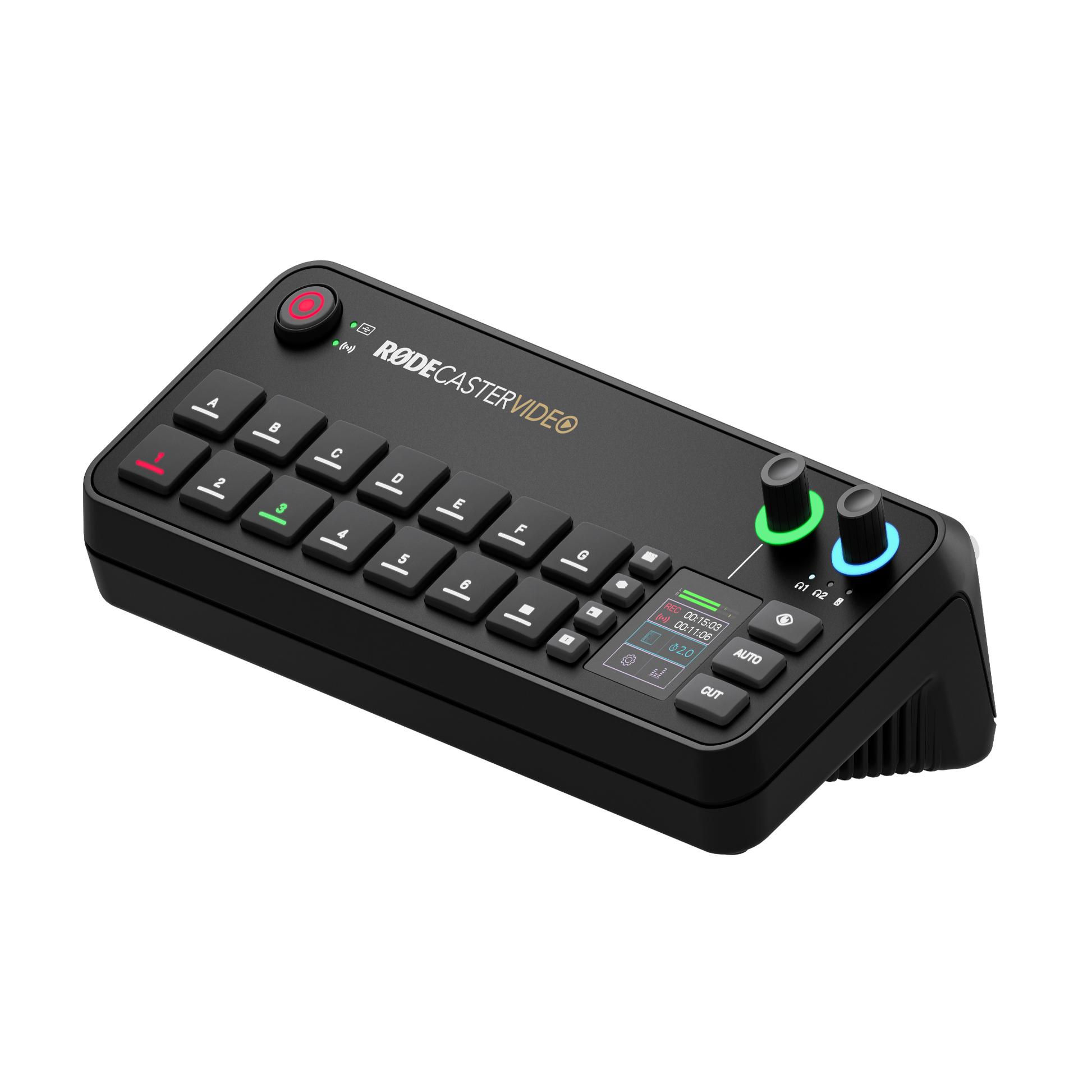 The RODECaster Video is an compact console for video switching, recording, and audio production, it supports up to six video sources with intuitive controls.