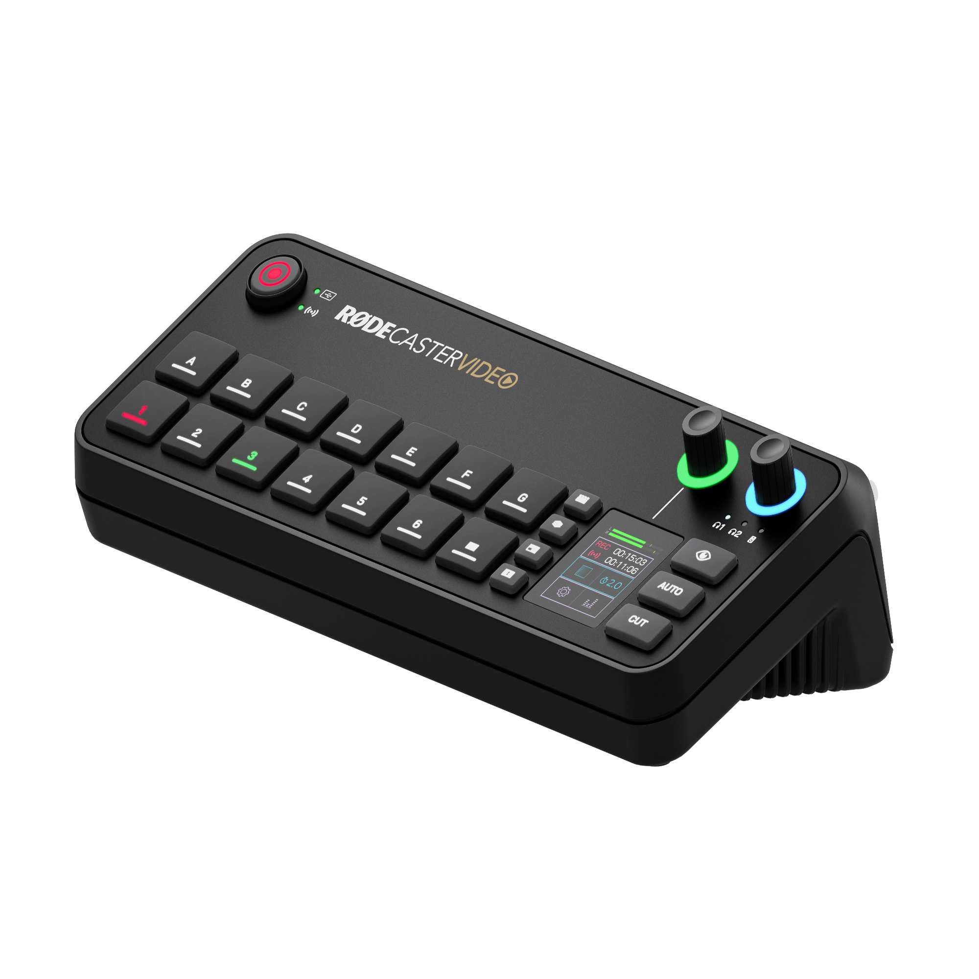 The RODECaster Video is an compact console for video switching, recording, and audio production, it supports up to six video sources with intuitive controls.