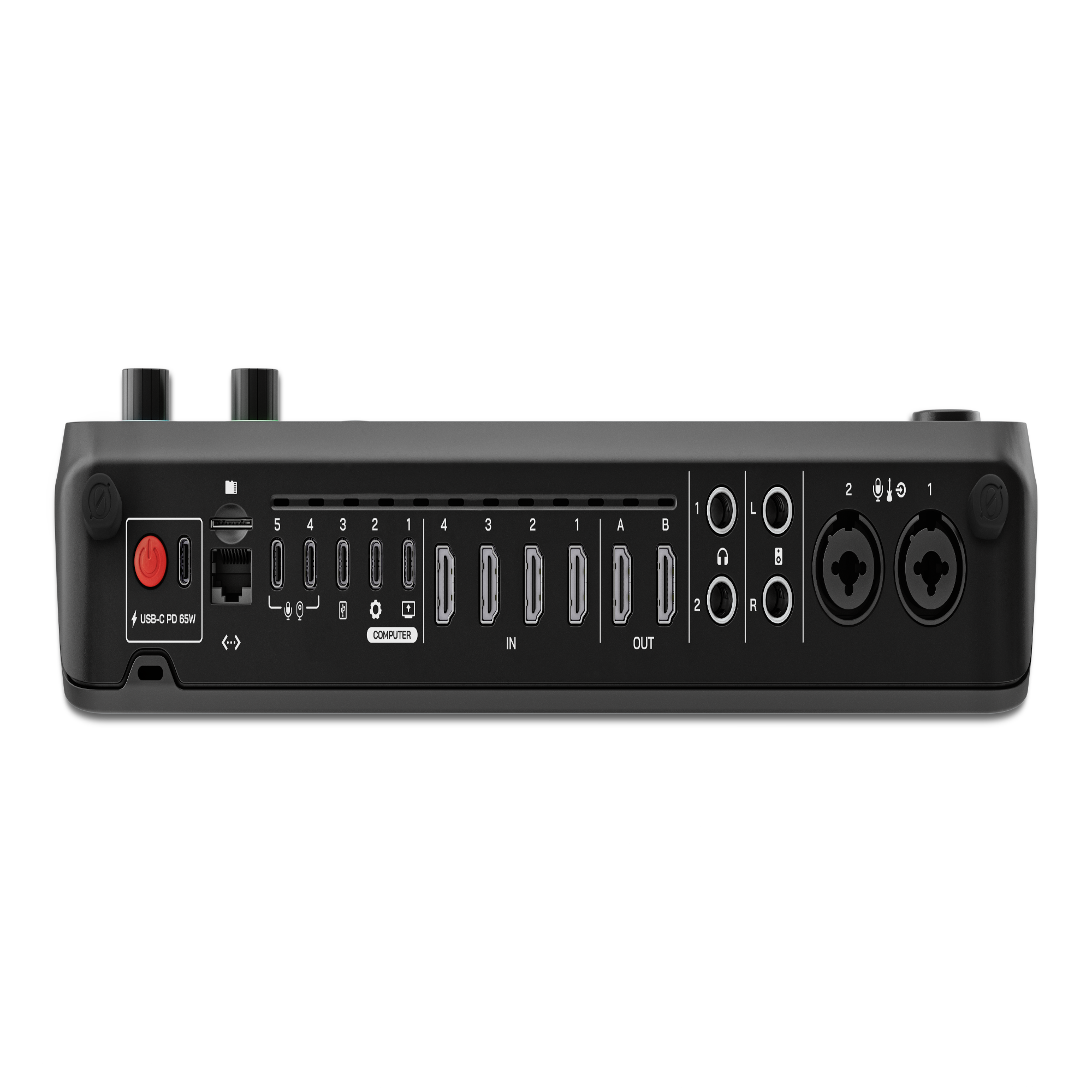 The RODECaster Video is an compact console for video switching, recording, and audio production, it supports up to six video sources with intuitive controls.