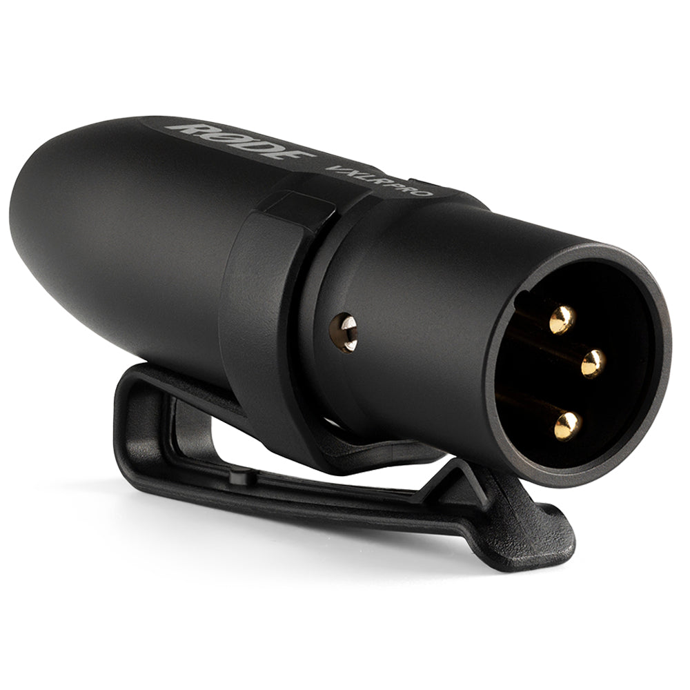 Securely connect RODE microphones with a 3.5 mm output to devices with an XLR input and maintain a balanced signal and safe connection while recording.