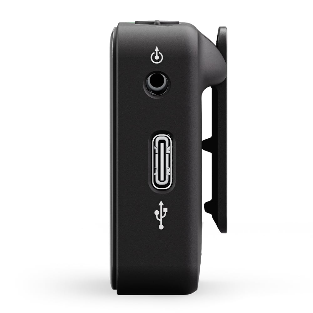 Boasting a transmitter and receiver that includes broadcast-quality microphones that offer dual-channel recordings and seamless connectivity.