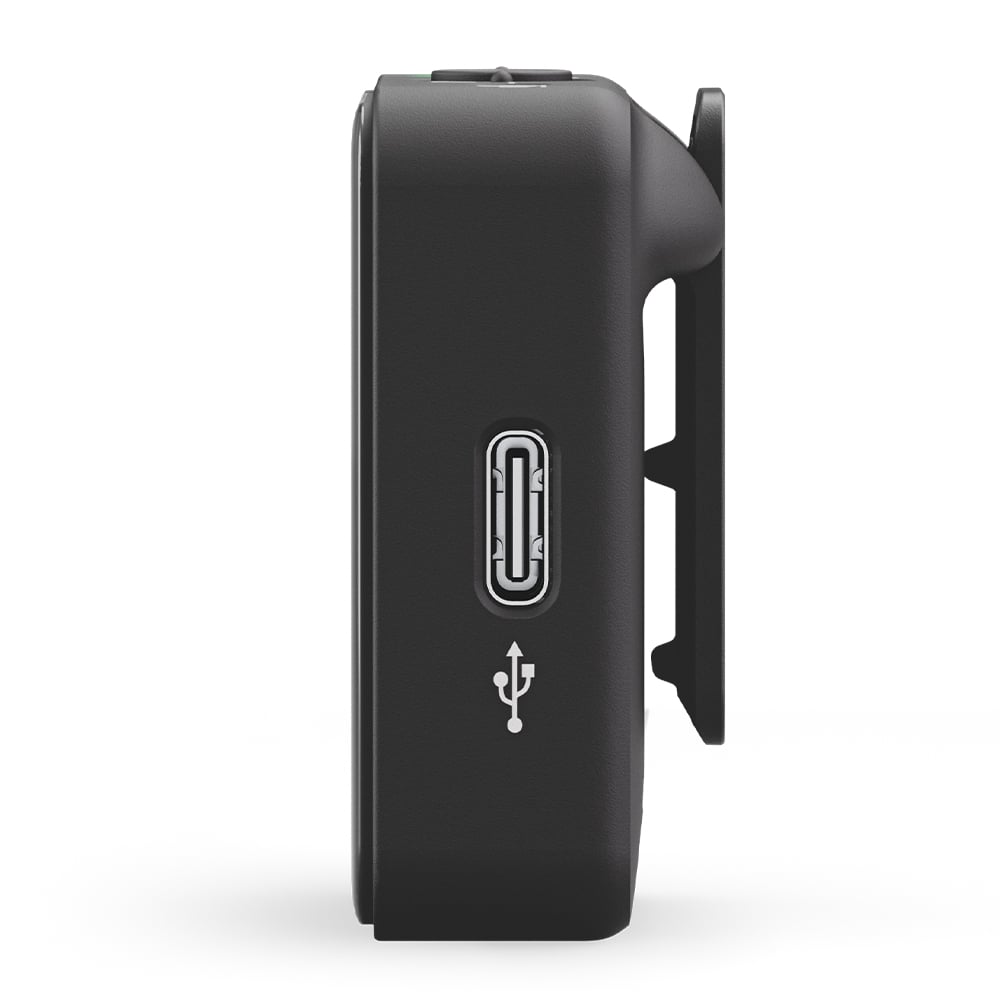 Boasting a transmitter and receiver that includes broadcast-quality microphones that offer dual-channel recordings and seamless connectivity.