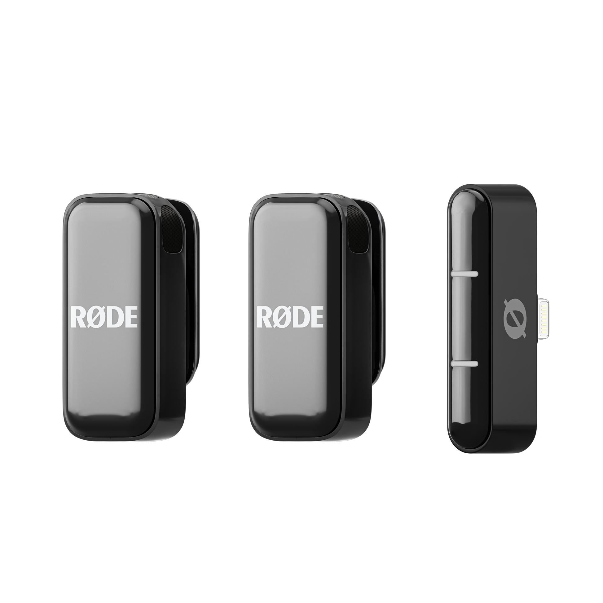 RODE Wireless Micro Lightning (Black) – compact wireless microphone with Lightning connector, designed for clear audio capture on iPhones and iPads.