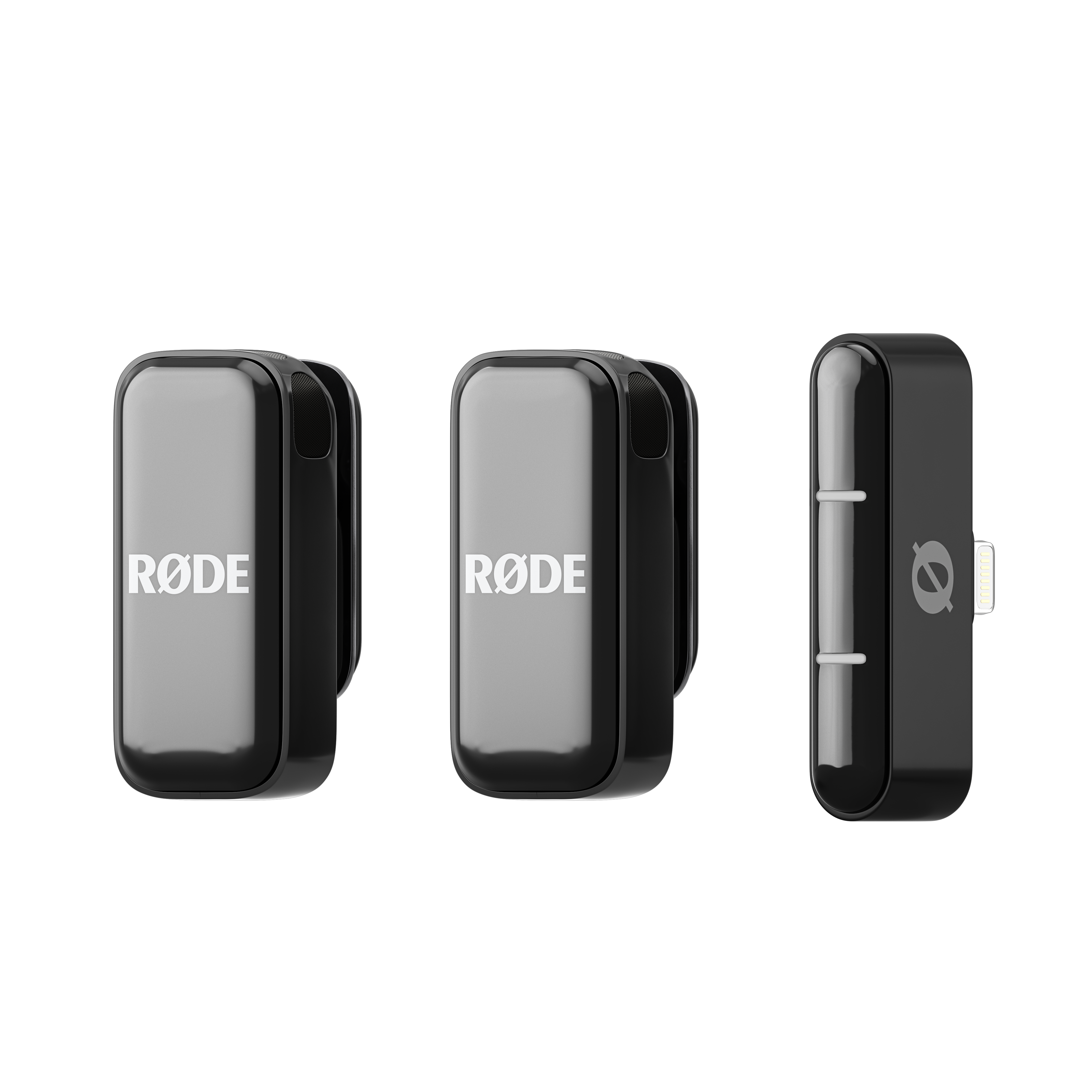 RODE Wireless Micro Lightning (Black) – compact wireless microphone with Lightning connector, designed for clear audio capture on iPhones and iPads.