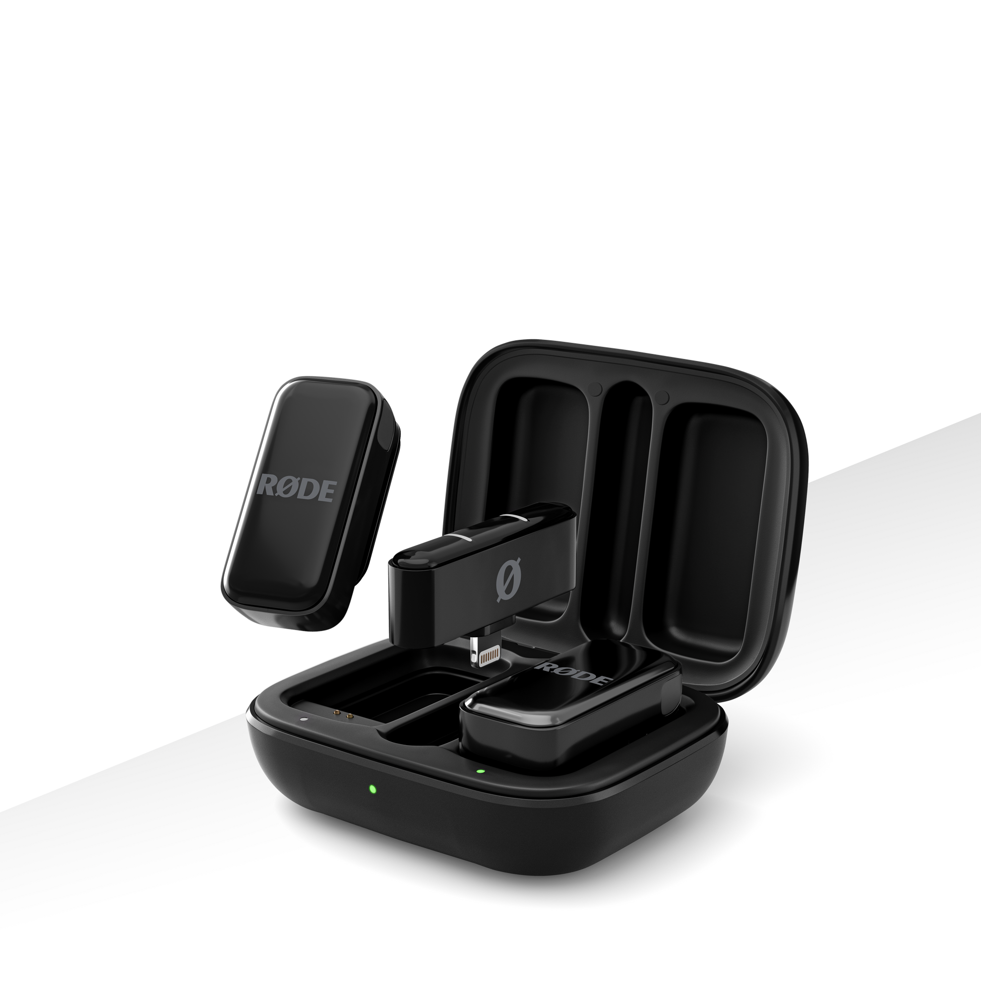 RODE Wireless Micro Lightning (Black) – compact wireless microphone with Lightning connector, designed for clear audio capture on iPhones and iPads.