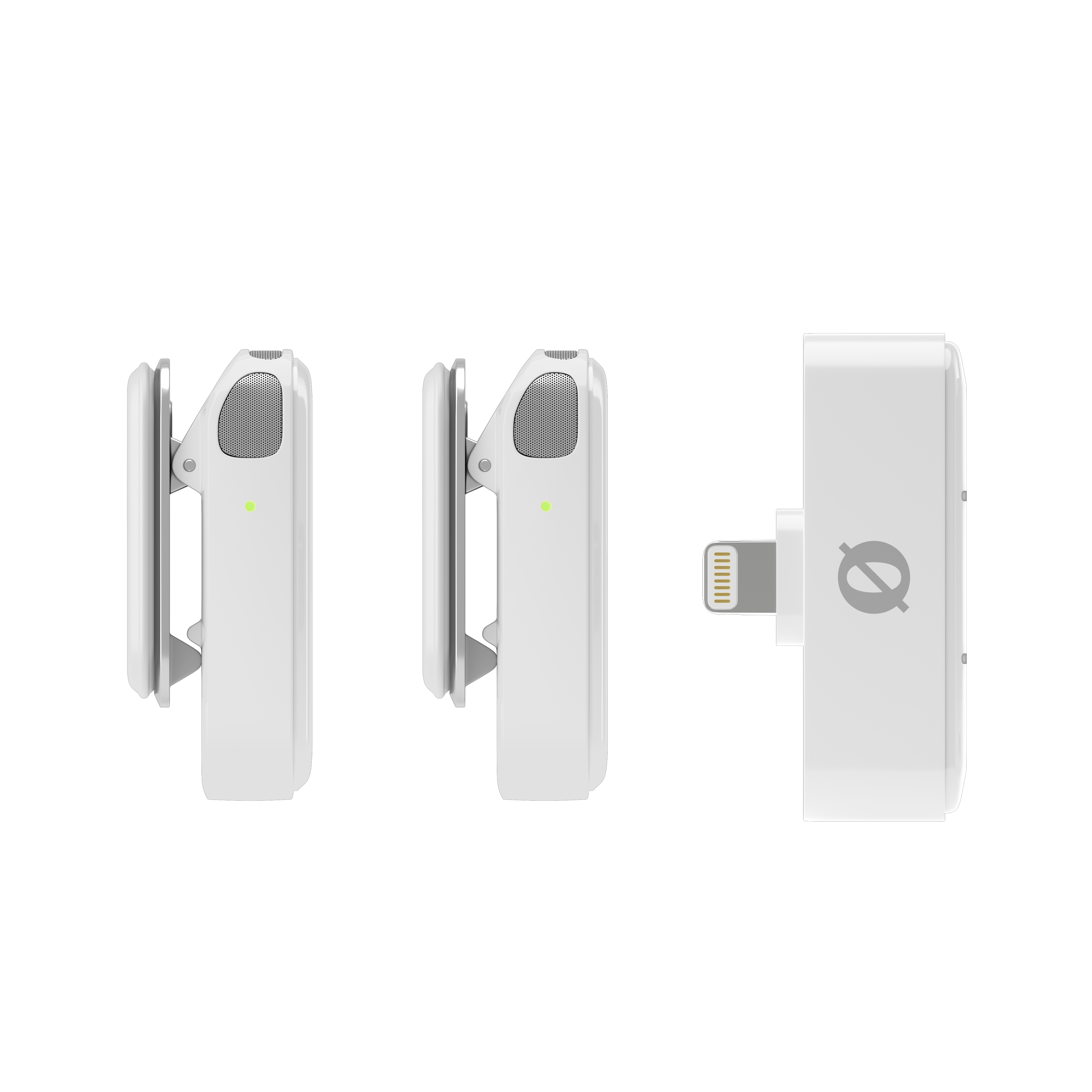 RODE Wireless Micro Lightning (White) – compact wireless microphone with Lightning connector, designed for high-quality audio recording on iPhones and iOS devices.