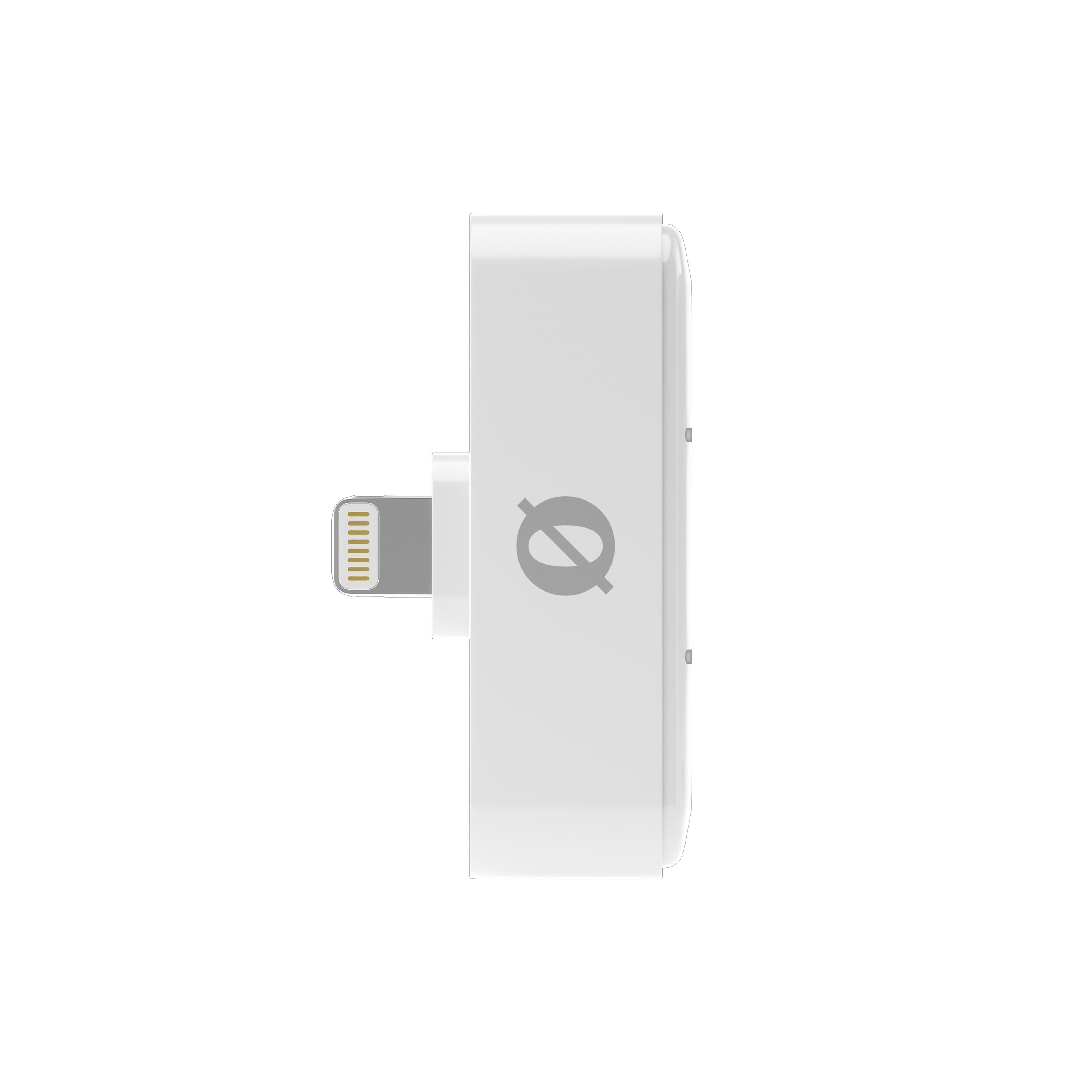 RODE Wireless Micro Lightning (White) – compact wireless microphone with Lightning connector, designed for high-quality audio recording on iPhones and iOS devices.