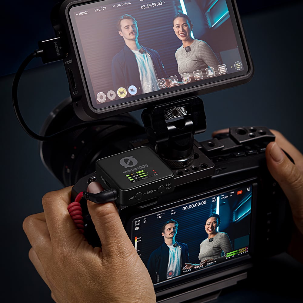 Record unmatched quality 2-Person interviews on Lavalier II microphones. Features a 32-bit float on-board recording with 40 hours of internal memory.