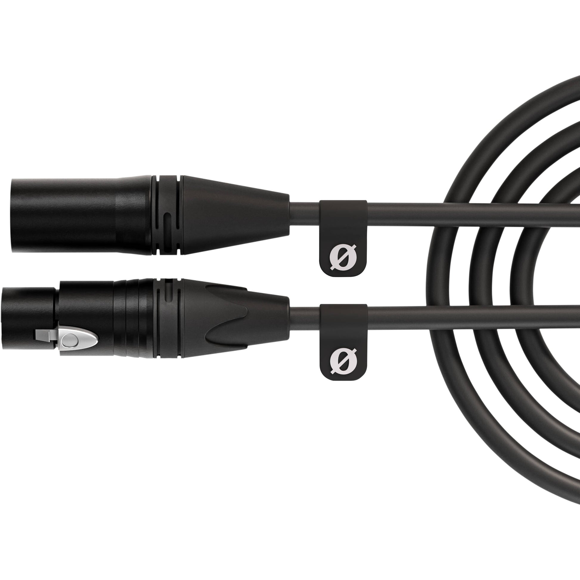 XLR cable for microphones, mixers, and audio gear, providing low-noise signal transfer.