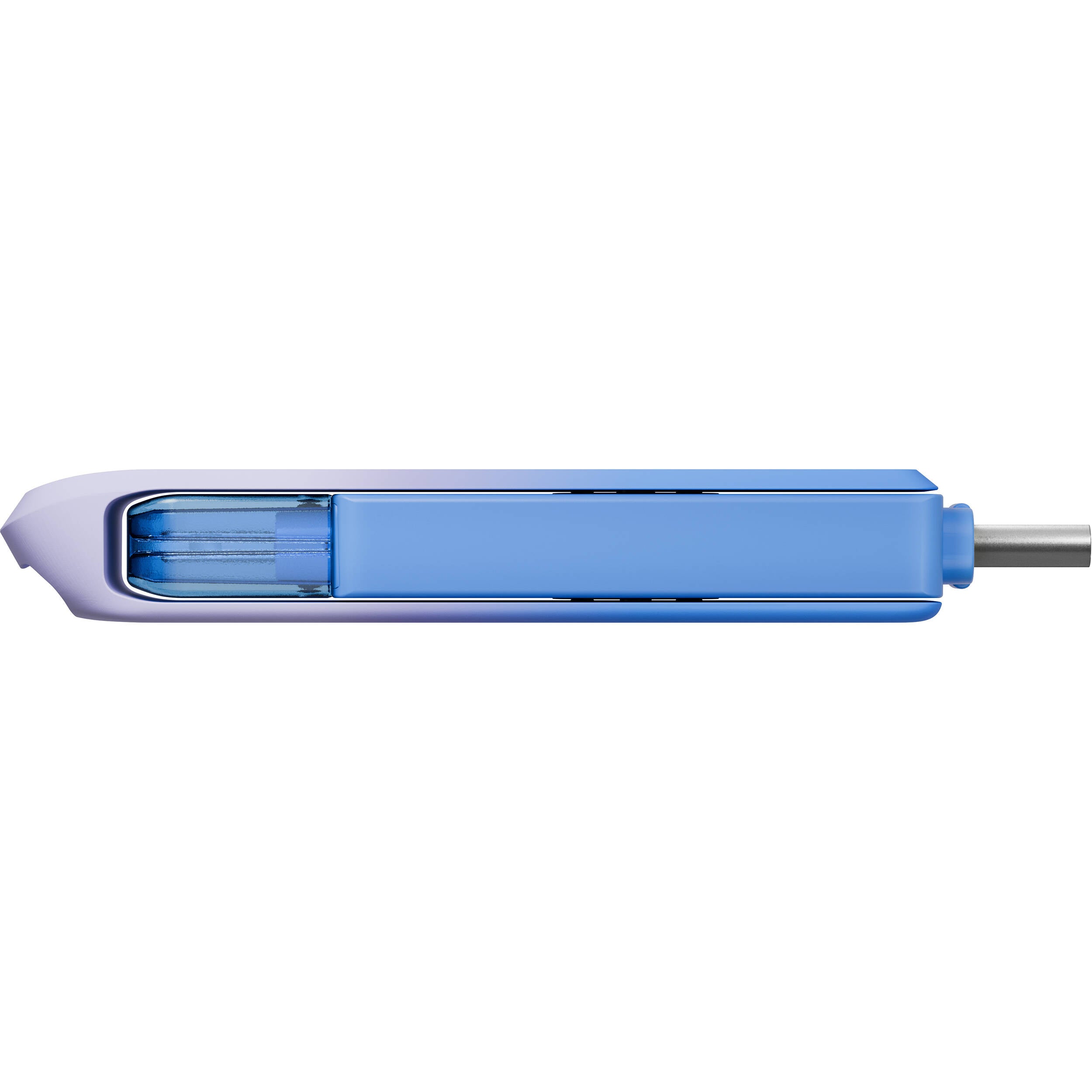 SanDisk Creator Phone Drive 256GB with USB Type-C and Lightning connectors, USB 3.2 Gen 1 interface, max read speed 90 MB/s, compact metal design, compatible with iOS 13+, Android 8+, Windows 10+, macOS 12+, includes three months of Adobe Lightroom.