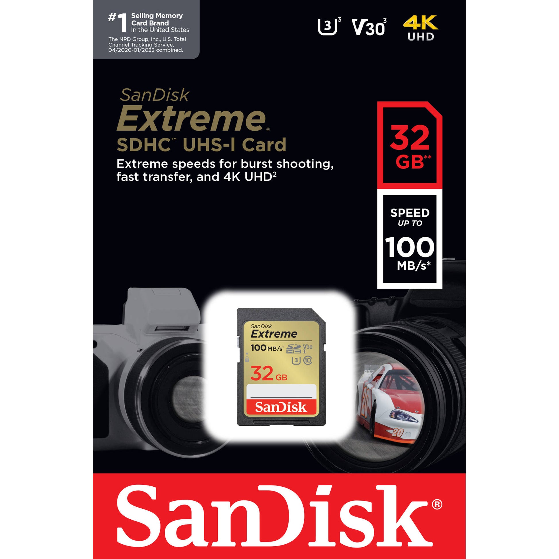 SanDisk 32GB Extreme SD Card 170MB/s is a timesaving SD card. It ensures the safety of your work with data recovery software that lets you restore lost images