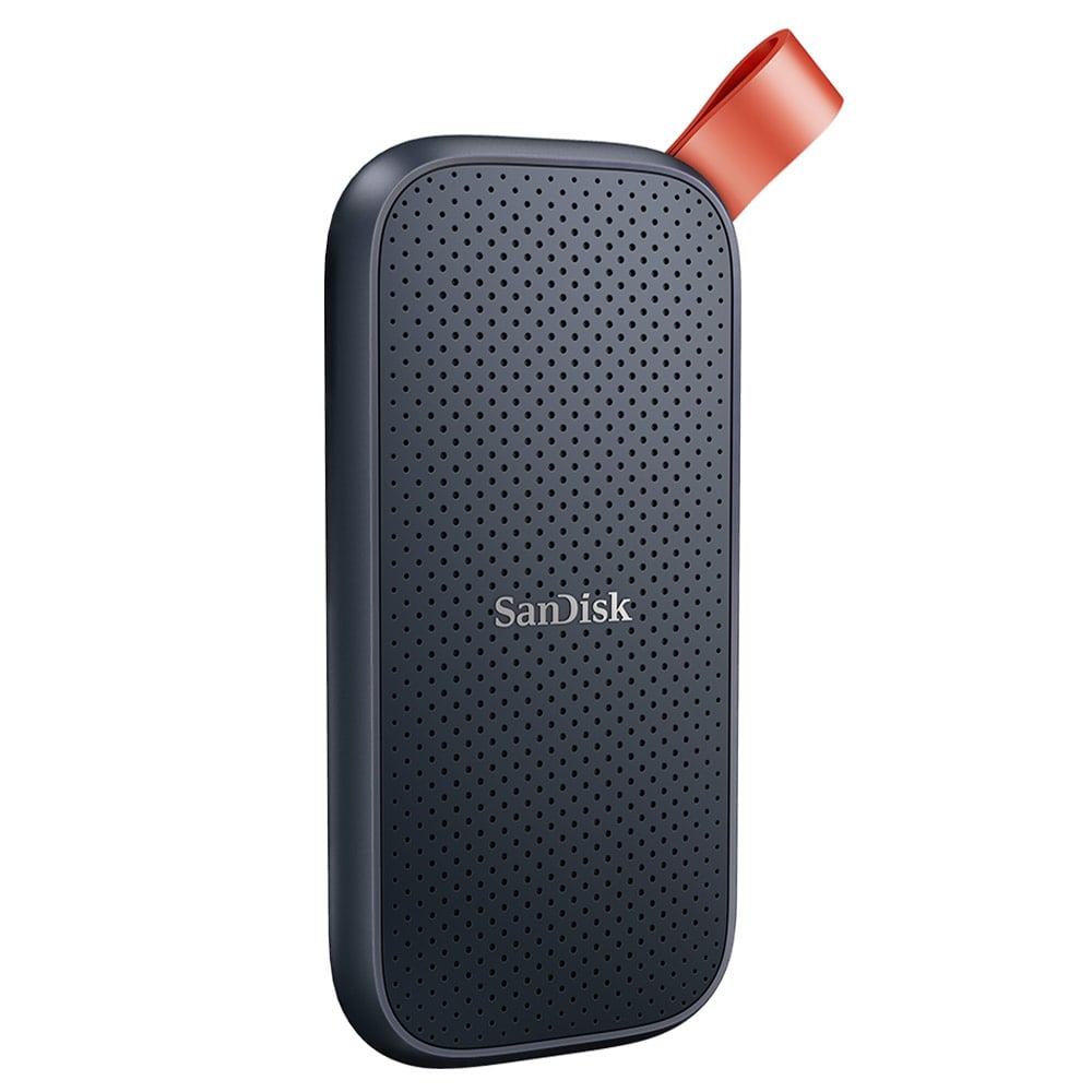 The SanDisk Gen 2 Portable SSD features up to two-meter drop protection plus a tough rubber hook gives you the peace of mind to take it with you wherever.