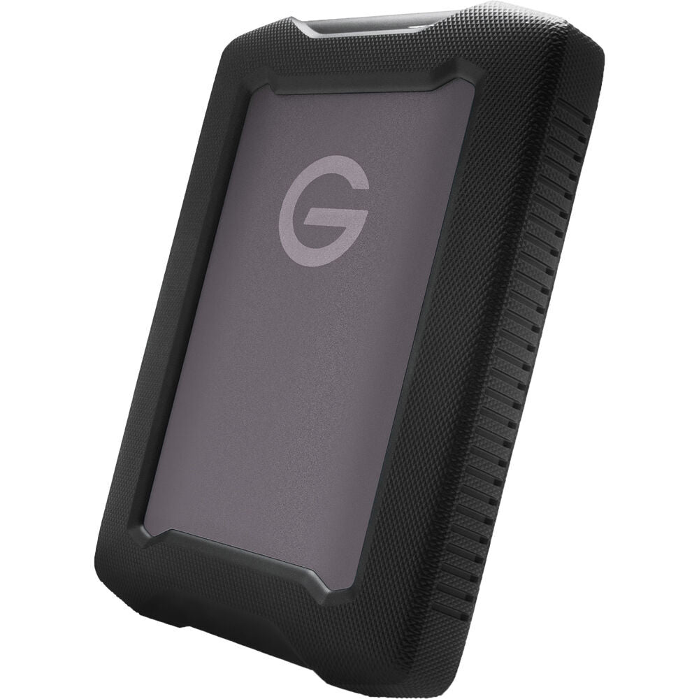 The hard drive offers rugged durability and high-capacity storage, featuring a shock-resistant aluminium enclosure and USB-C compatibility.