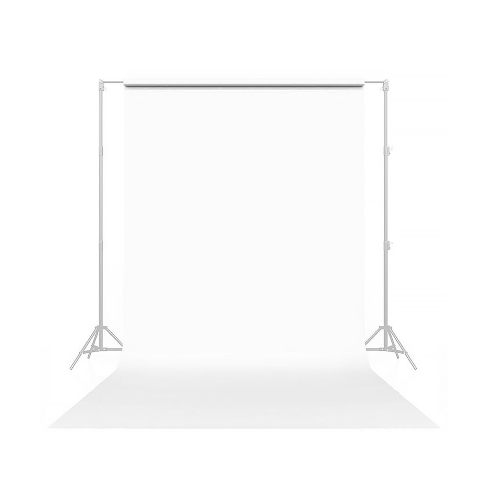 Pure White seamless paper backdrop roll.