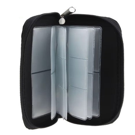 Selens memory card case with 20 slots, water-repellent and anti-static for secure card storage and organisation.