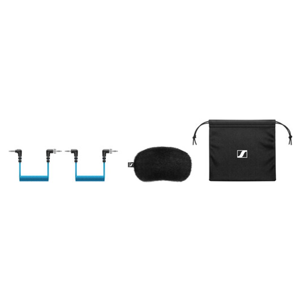 Sennheiser MKE 400 II – a compact on-camera shotgun microphone delivering directional audio capture with built-in wind protection and shock absorption.