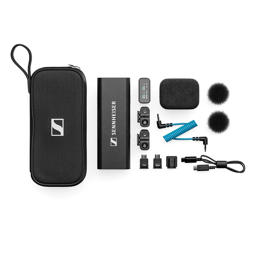 Capture pro audio effortlessly with the Sennheiser Profile Wireless 2 channel system featuring clip-on mics, handheld use, internal recording and easy setup.