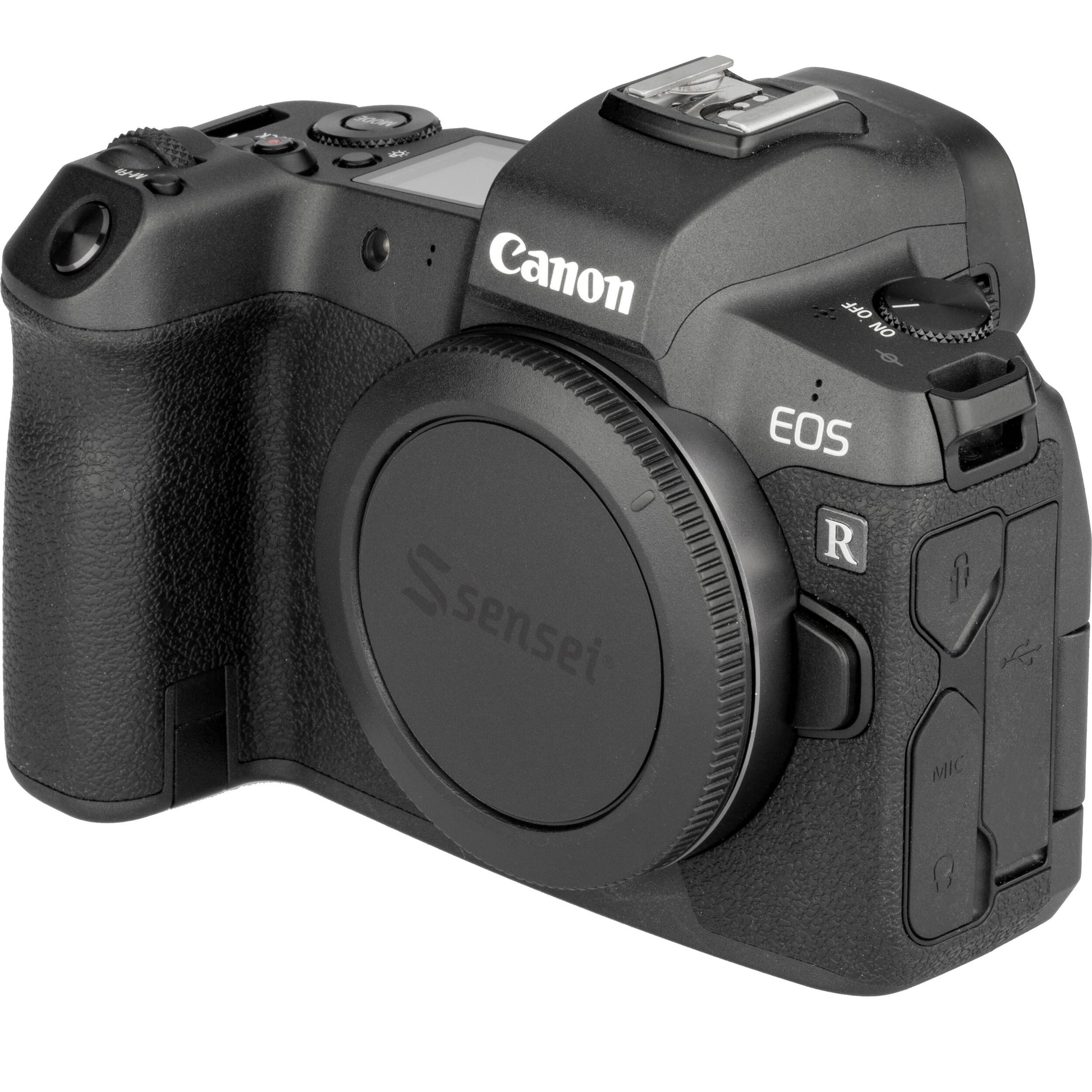 Sensei Body Cap with durable black plastic that securely fits on lens mount to protect camera sensor and internal components from dust, moisture, and damage, with finger-grip edges for easy attachment and removal.