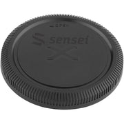 Sensei Body Cap with durable black plastic that securely fits on lens mount to protect camera sensor and internal components from dust, moisture, and damage, with finger-grip edges for easy attachment and removal.