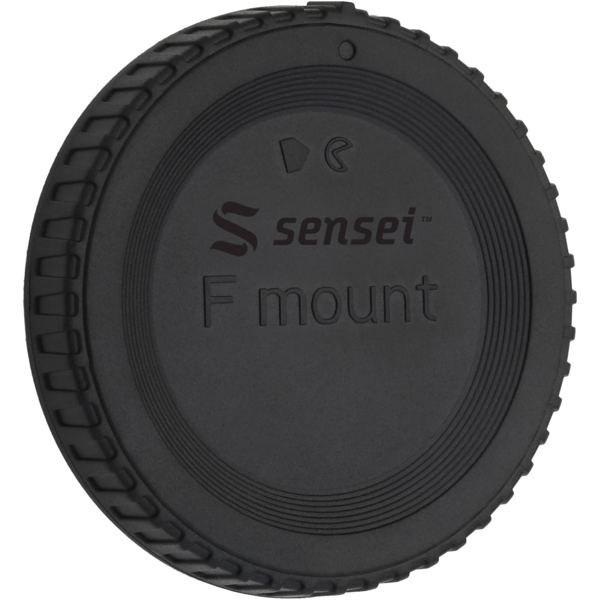 Sensei Body Cap with durable black plastic that securely fits on lens mount to protect camera sensor and internal components from dust, moisture, and damage, with finger-grip edges for easy attachment and removal.